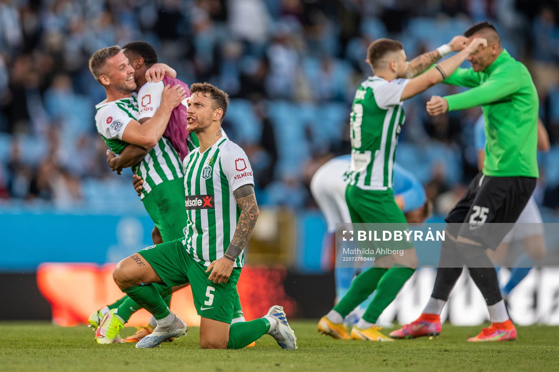 Nicolas Gorobsov of Zalgiris Vilnius and teammates