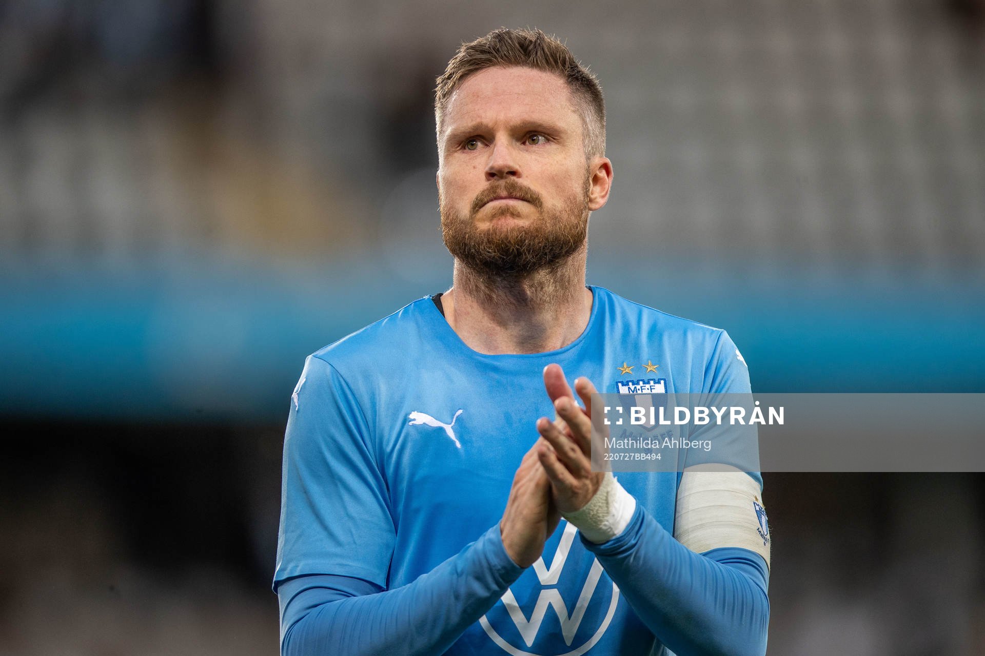 Lasse Nielsen of Malmö FF looks dejected