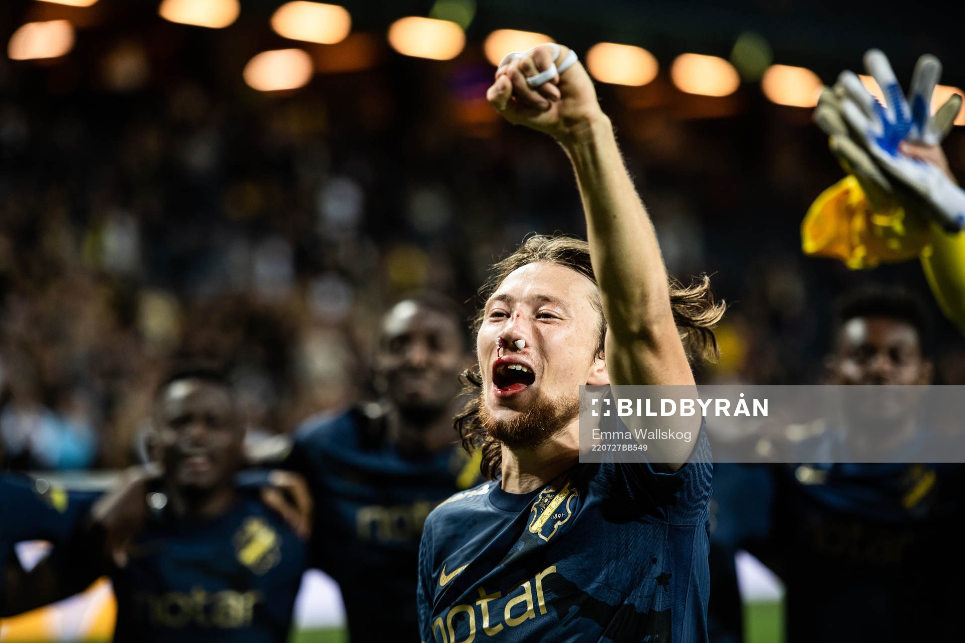 Axel Björnström of AIK celebrates