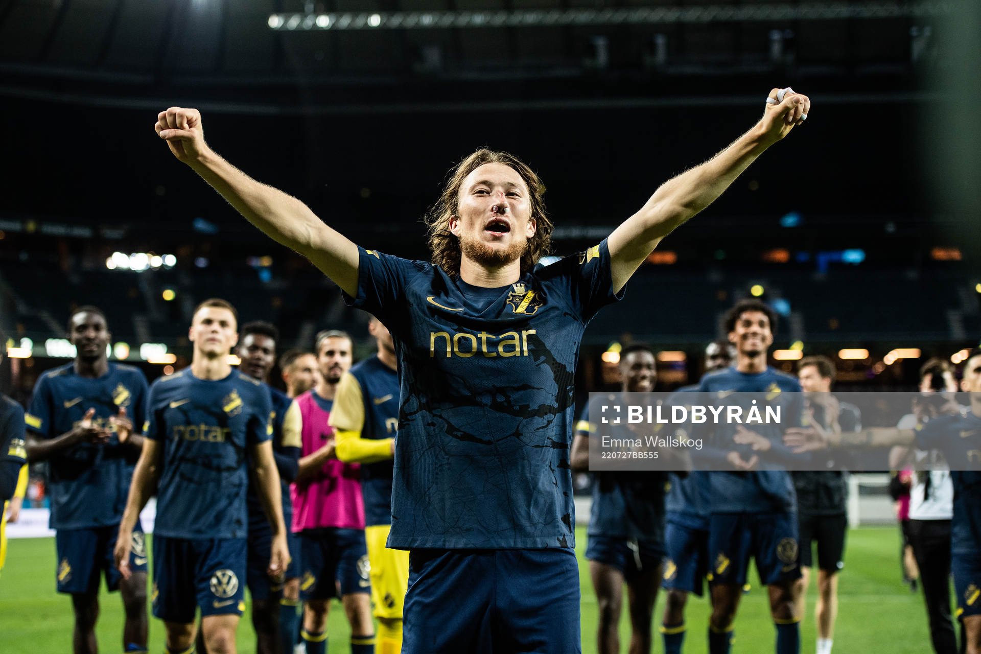 Axel Björnström of AIK celebrates