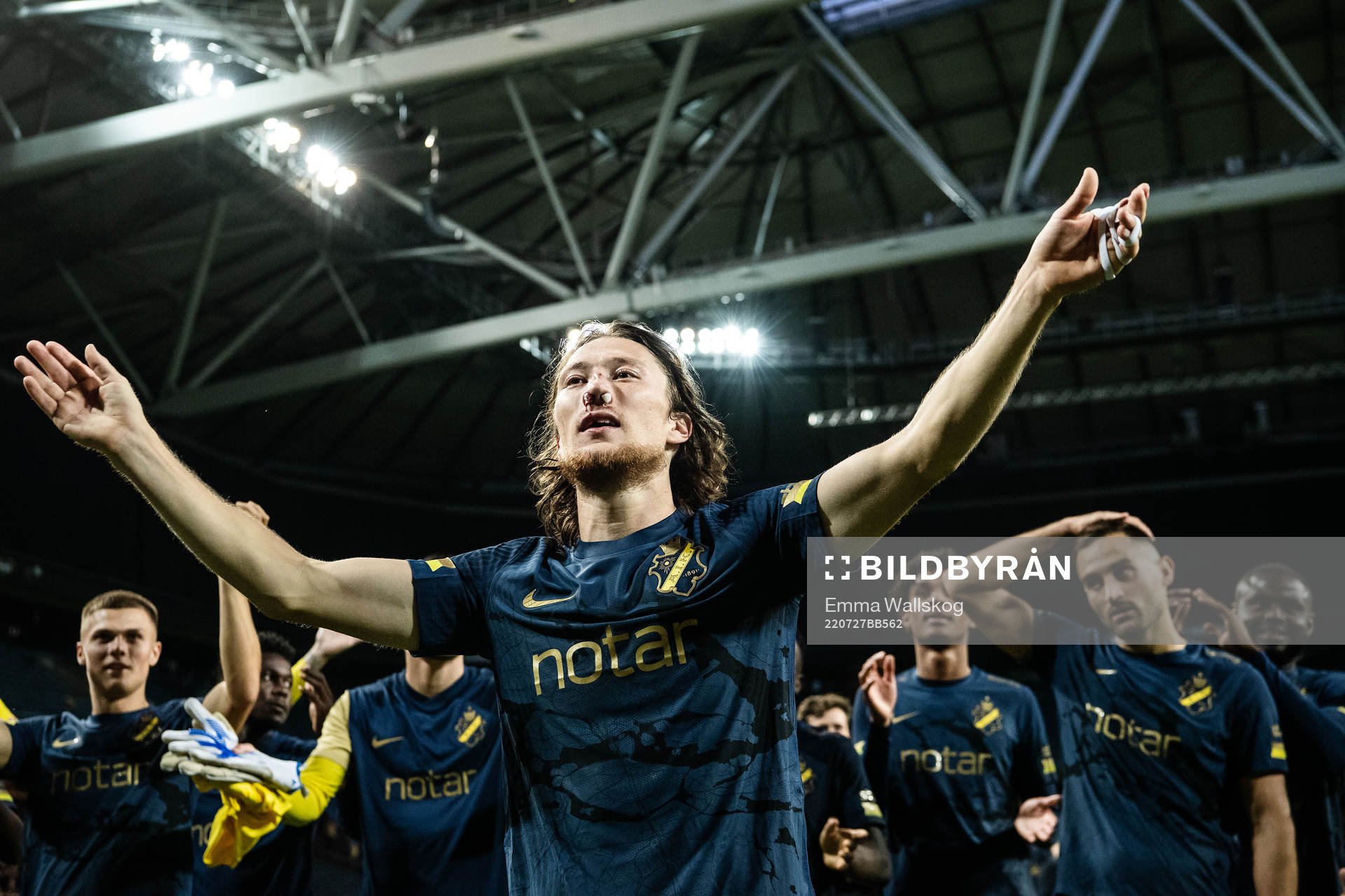 Axel Björnström of AIK celebrates