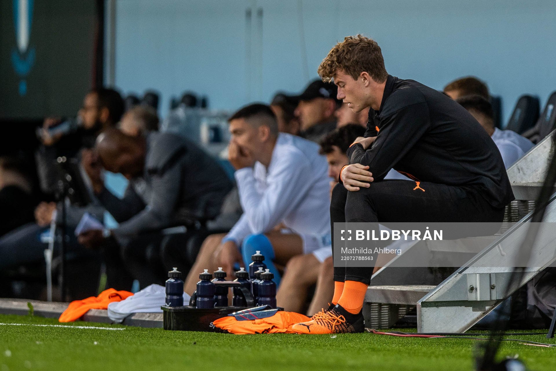 Goalkeeper Viktor Andersson of Malmö FF looks dejected
