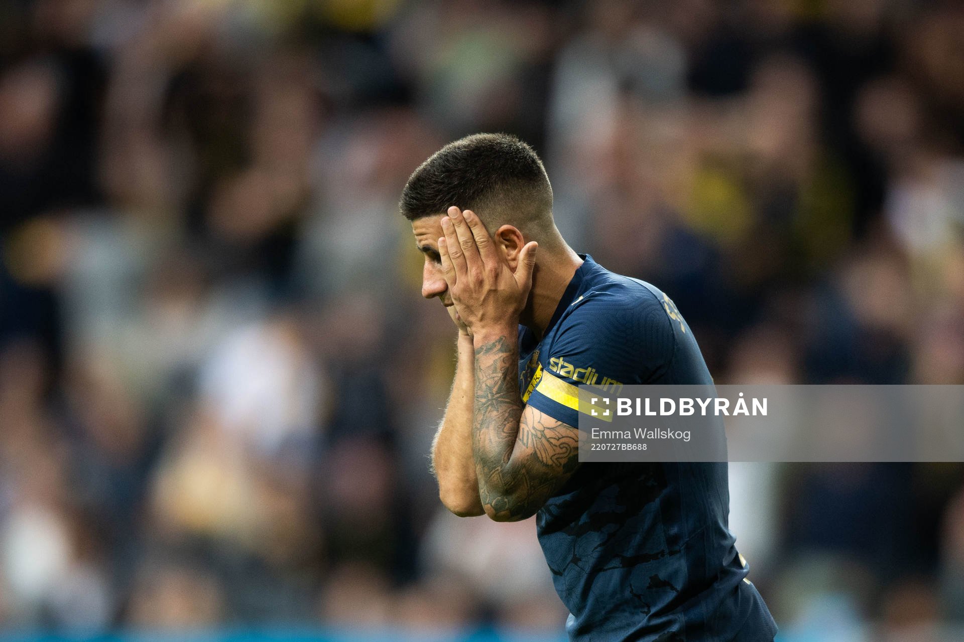 Nicolas Stefanelli of AIK looks dejected