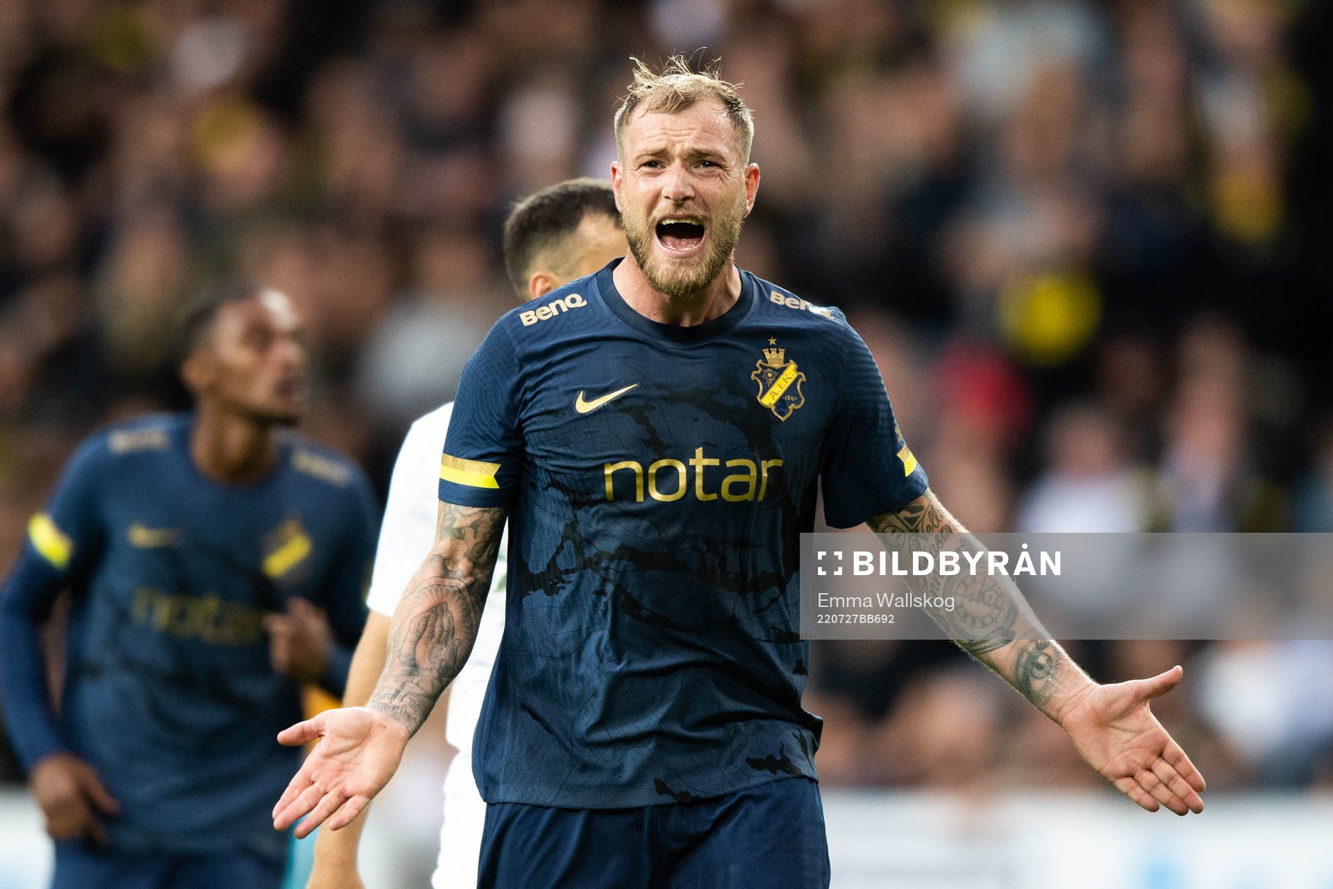 John Guidetti of AIK reacts