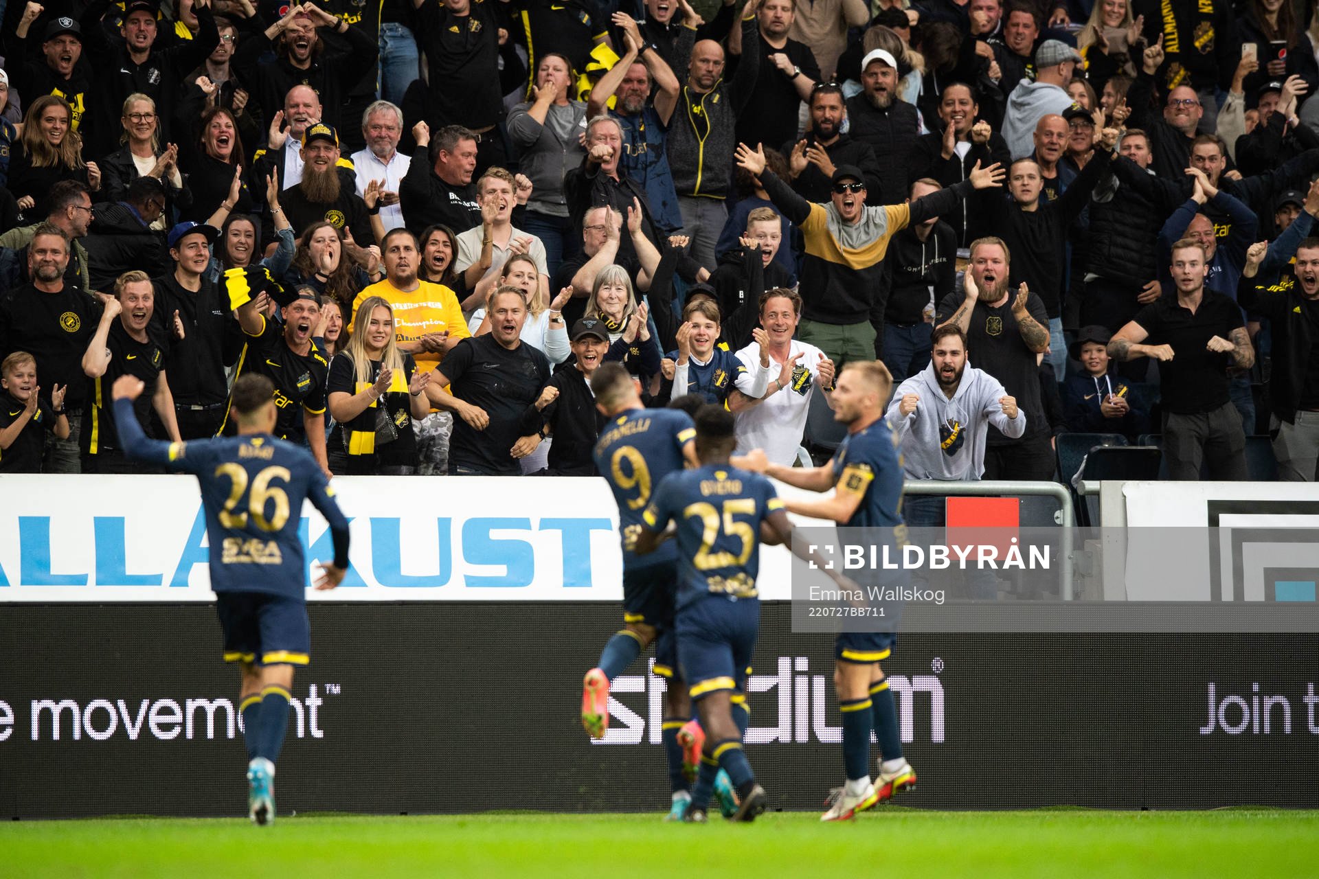 Supporters of AIK celebrate