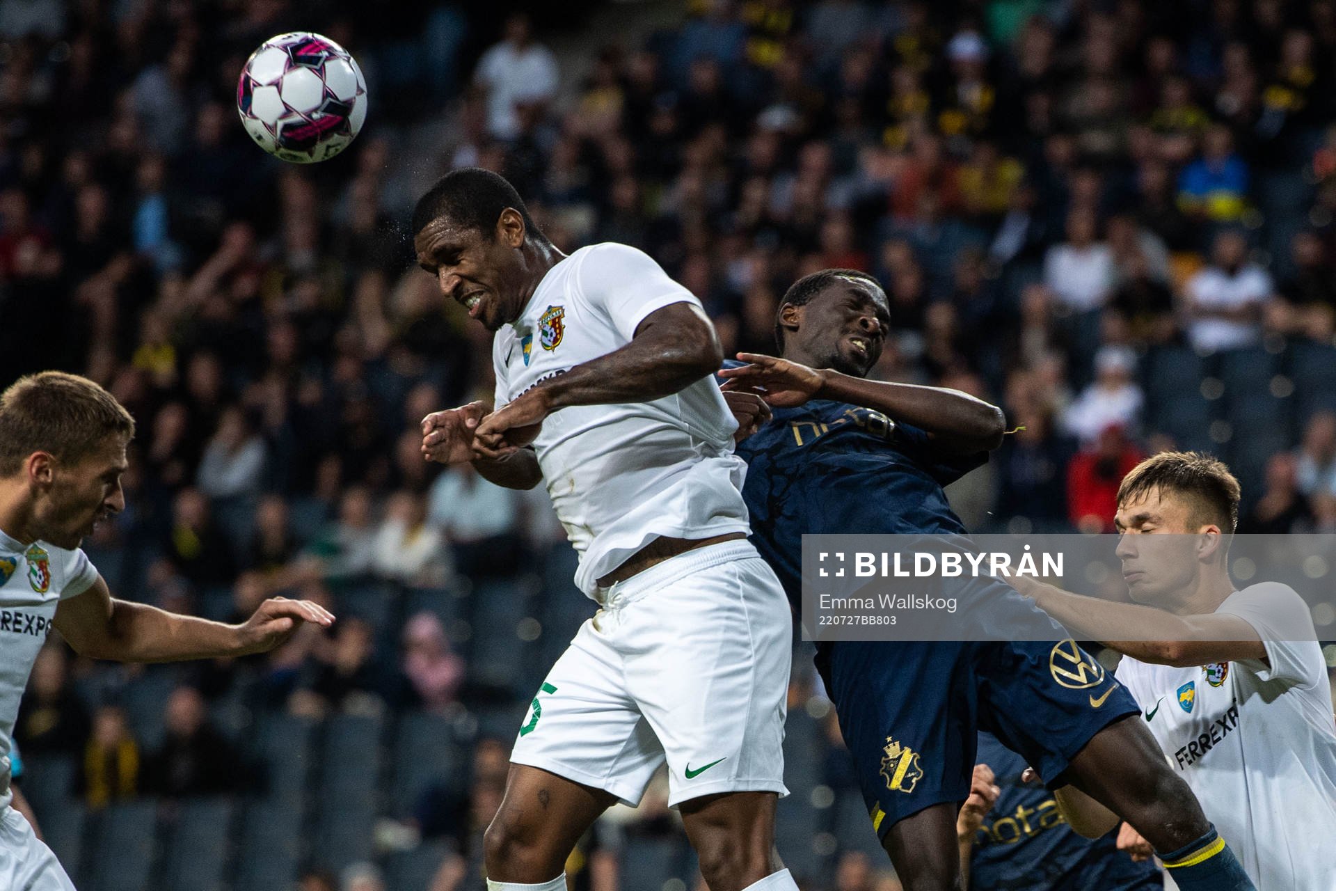 Najeeb Yakubu of Vorskla Poltava and Collins Lusaka