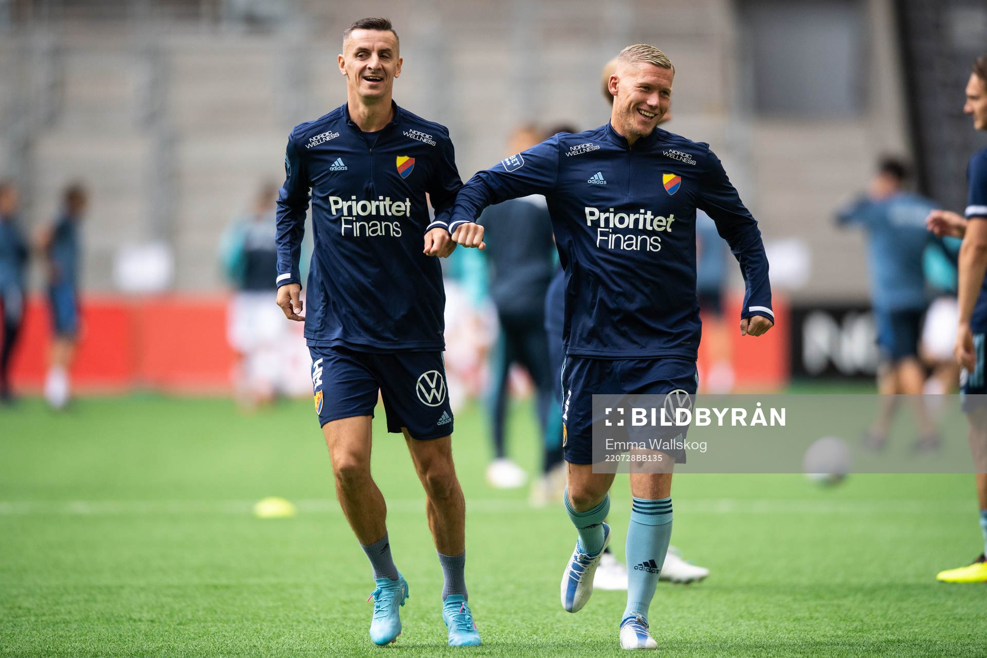 Haris Radetinac and Victor Edvardsen of Djurgården