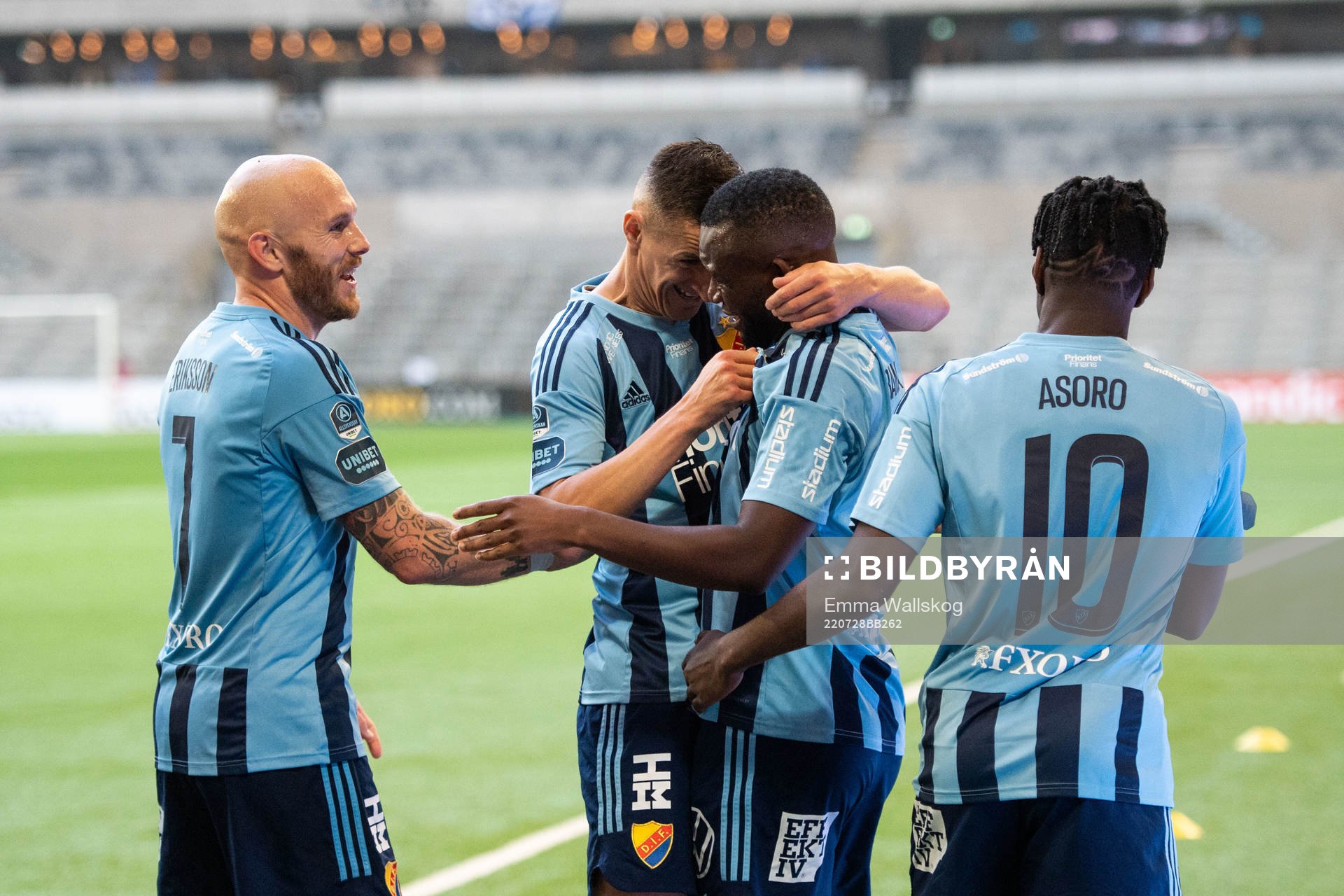 Magnus Eriksson, Haris Radetinac, Emmanuel Banda and Joel