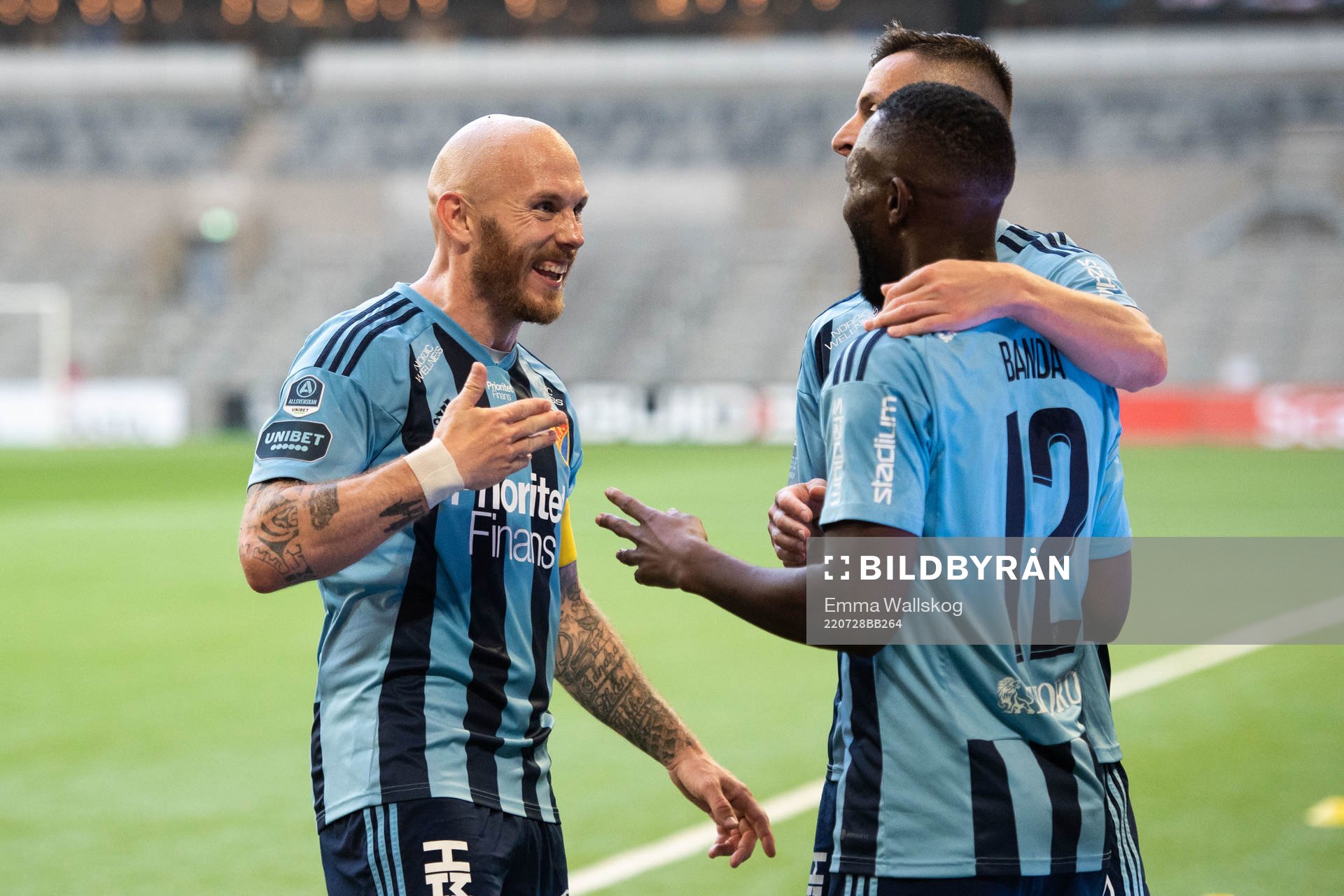 Magnus Eriksson, Emmanuel Banda and Haris Radetinac