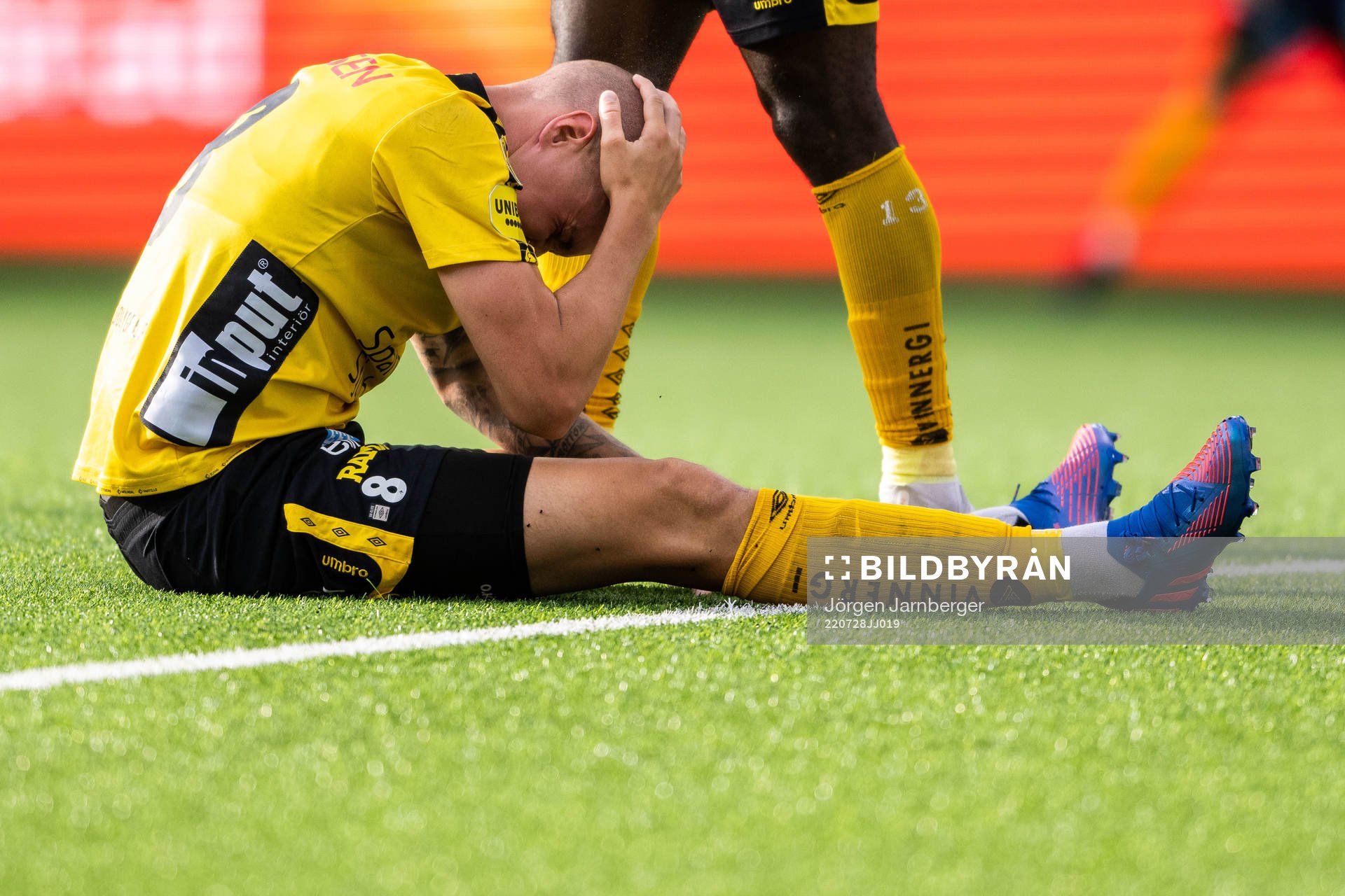 Sebastian Holmén of Elfsborg in pain