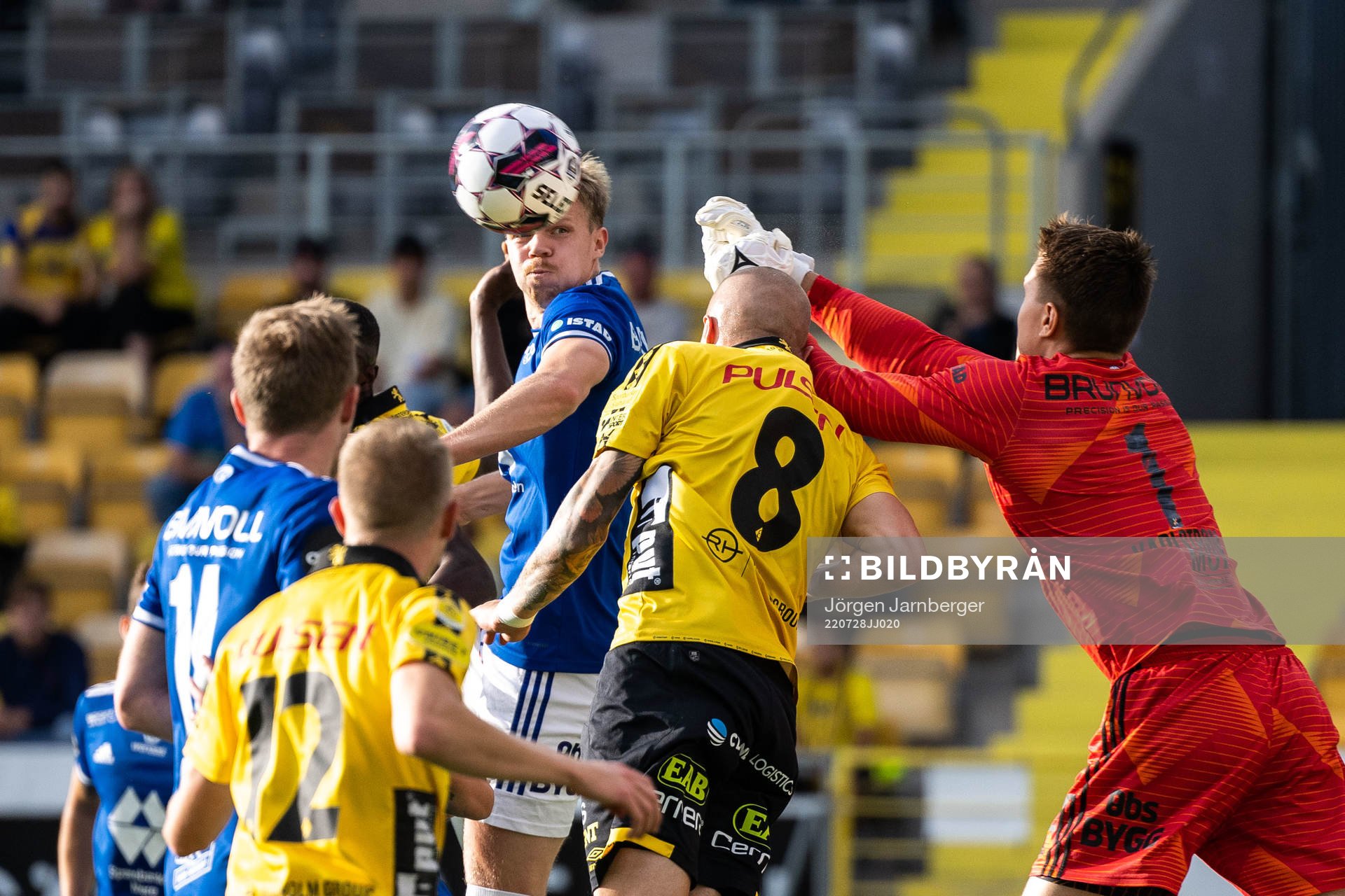 Sebastian Holmén of Elfsborg and goalkeeper Jacob