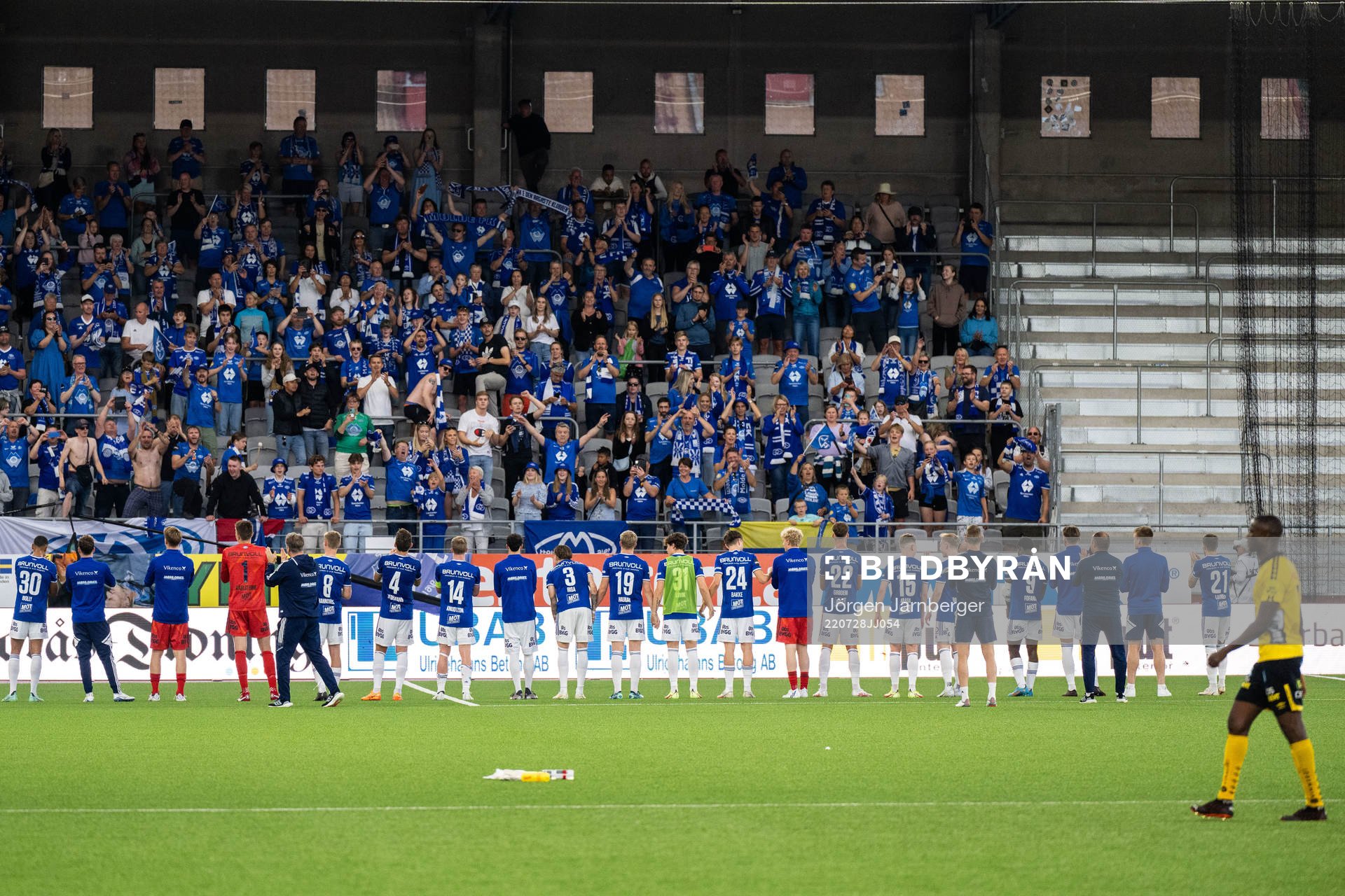 Players and fans of Molde celebrate
