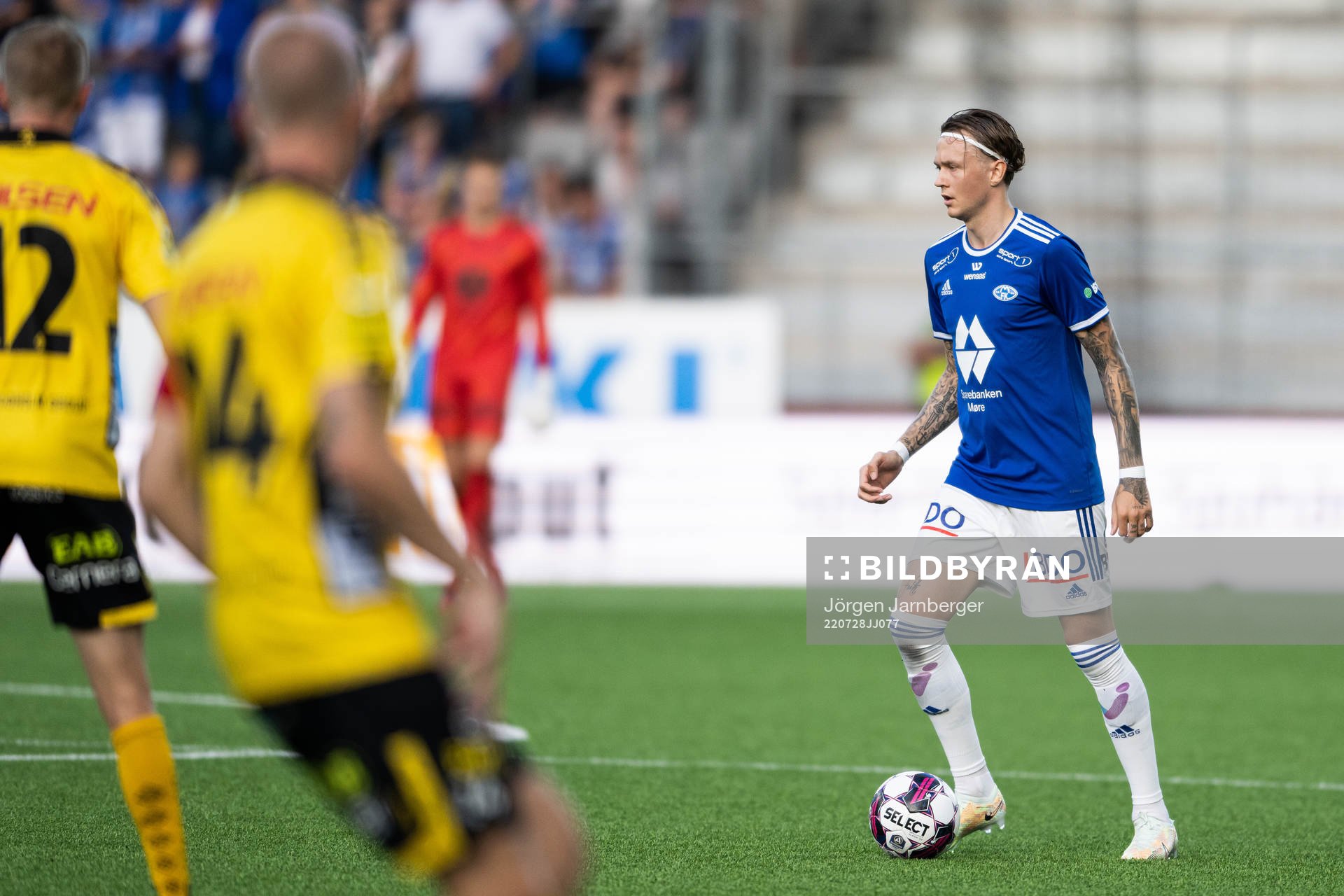 Birk Risa of Molde during the UEFA Conference League match between Elfsborg and Molde on July 28, 2022 in Borås. 
