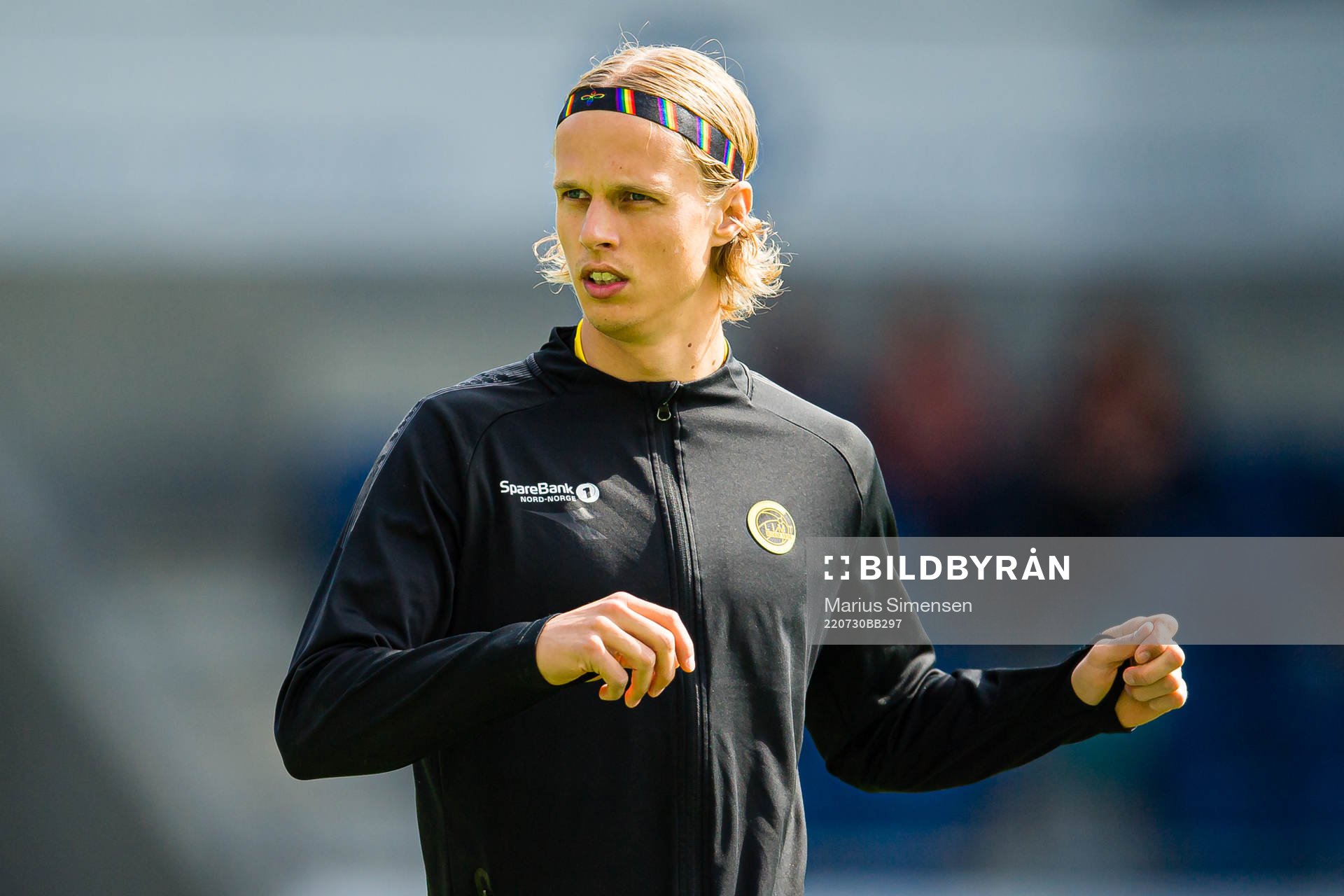 Ulrik Saltnes of Bodø/Glimt ahead of the Eliteserien match between Aalesund and Bodø/Glimt on July 30, 2022 in Ålesund.