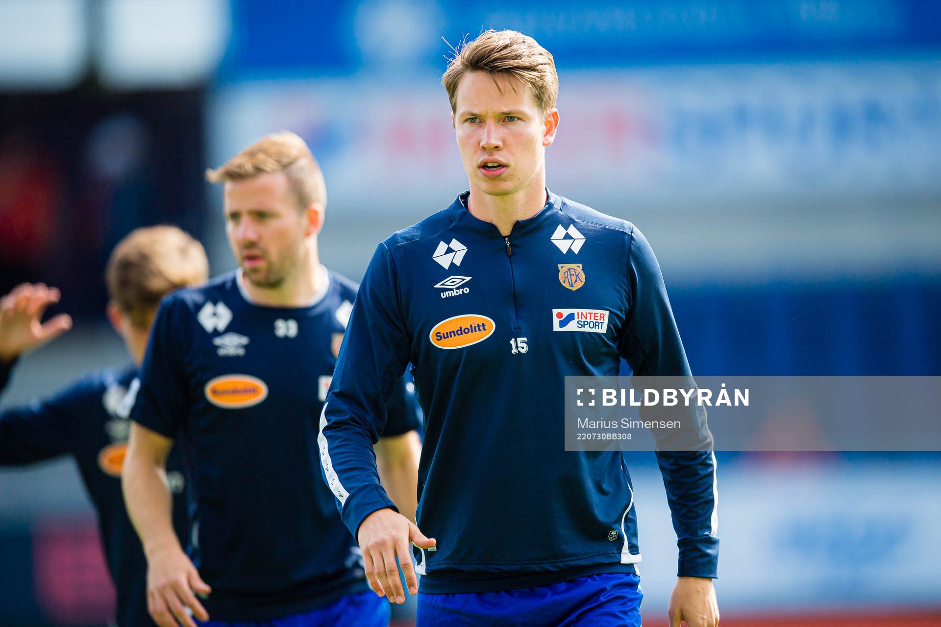 Kristoffer Ødemarksbakken of Aalesund warms up