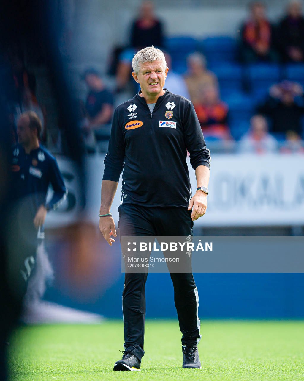 Lars Arne Nilsen, head coach of Aalesund, ahead of the Eliteserien match between Aalesund and Bodø/Glimt on July 30, 2022 in Ålesund.