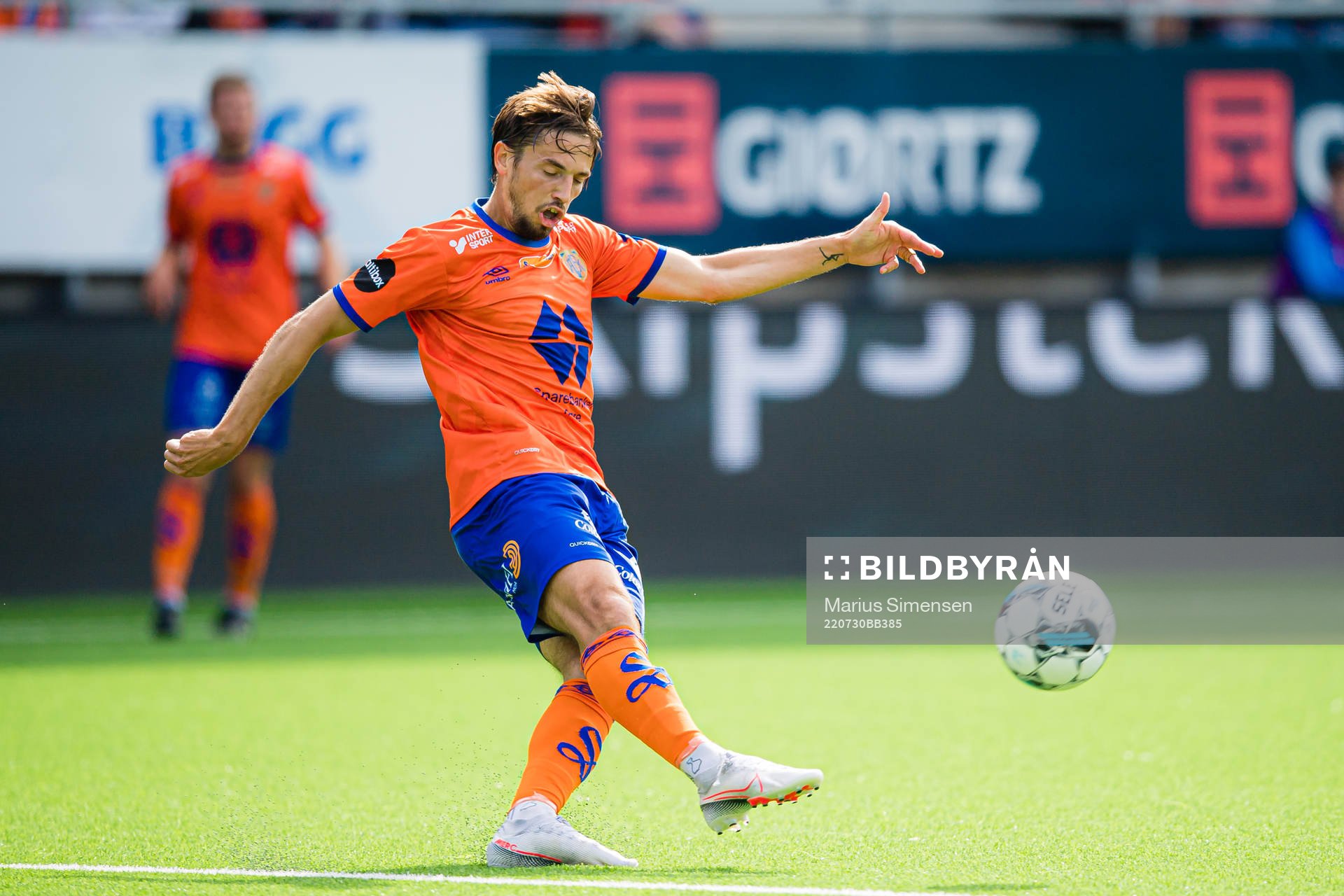 Alexander Juel Andersen of Aalesund  during the Eliteserien match between Aalesund and Bodø/Glimt on July 30, 2022 in Ålesund.