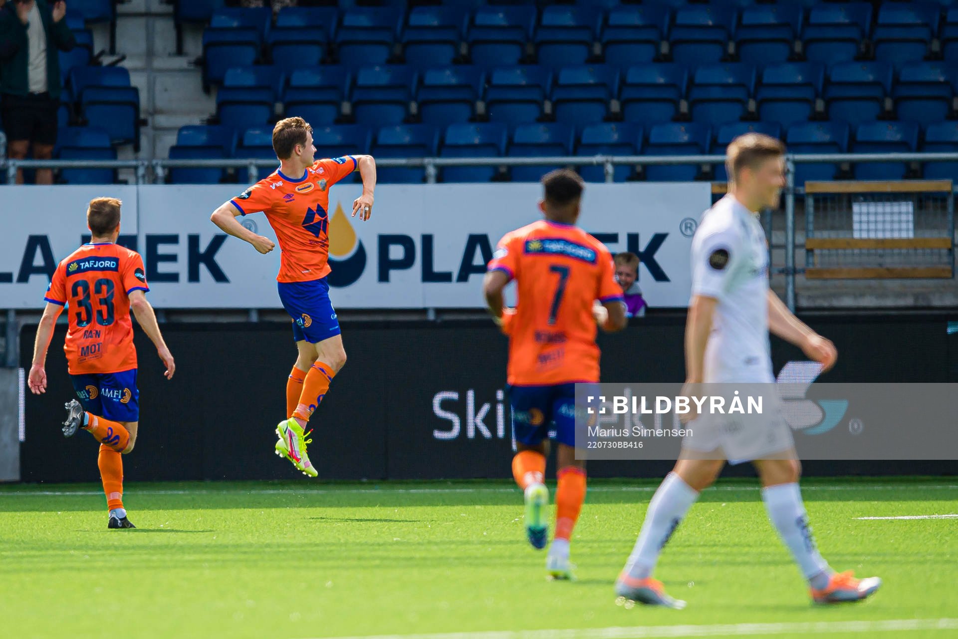 Kristoffer Ødemarksbakken of Aalesund celebrates