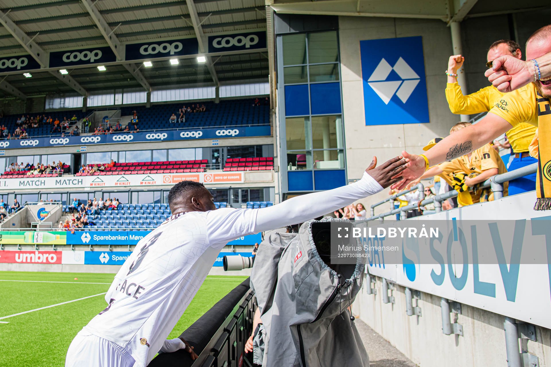 Victor Okoh Boniface of Bodø/Glimt celebrates