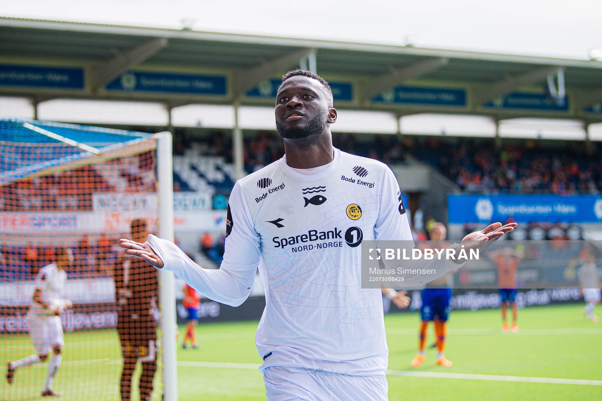 Victor Okoh Boniface of Bodø/Glimt celebrates