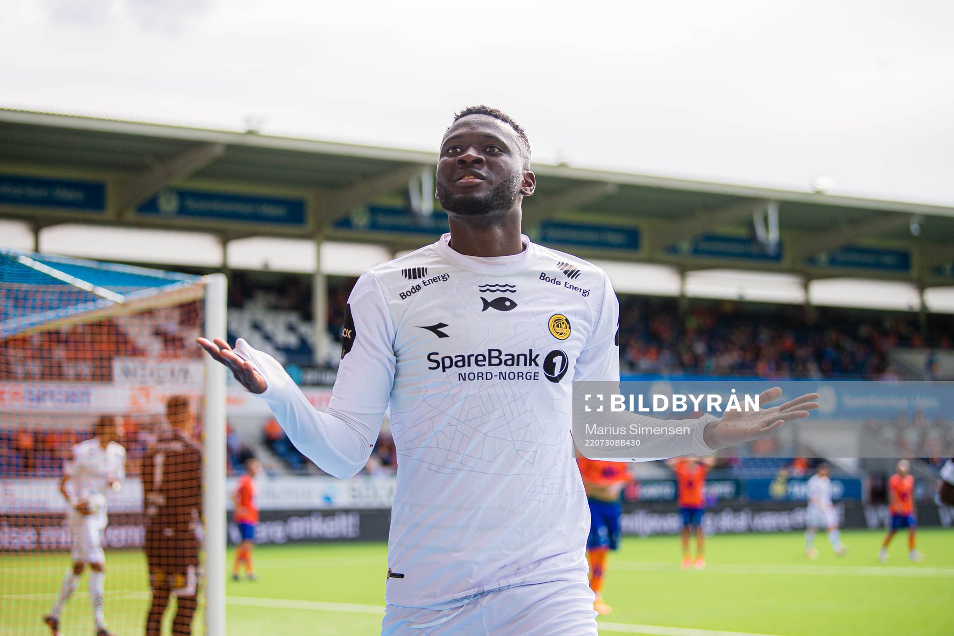 Victor Okoh Boniface of Bodø/Glimt celebrates