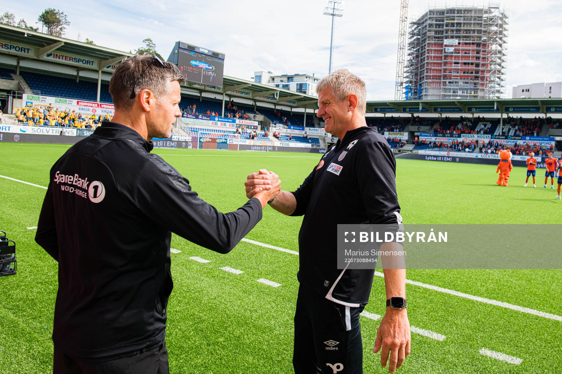 Kjetil Knutsen, head coach of Bodø/Glimt, and Lars Arne