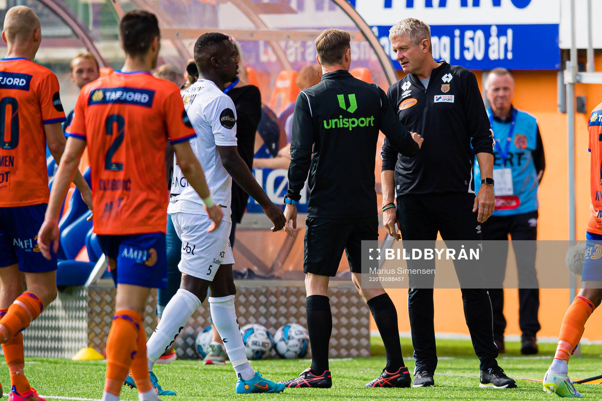 Lars Arne Nilsen, head coach of Aalesund, reacts