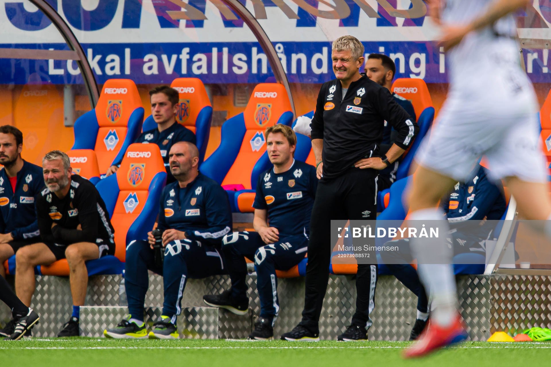 Lars Arne Nilsen, head coach of Aalesund, during the Eliteserien match between Aalesund and Bodø/Glimt on July 30, 2022 in Ålesund.