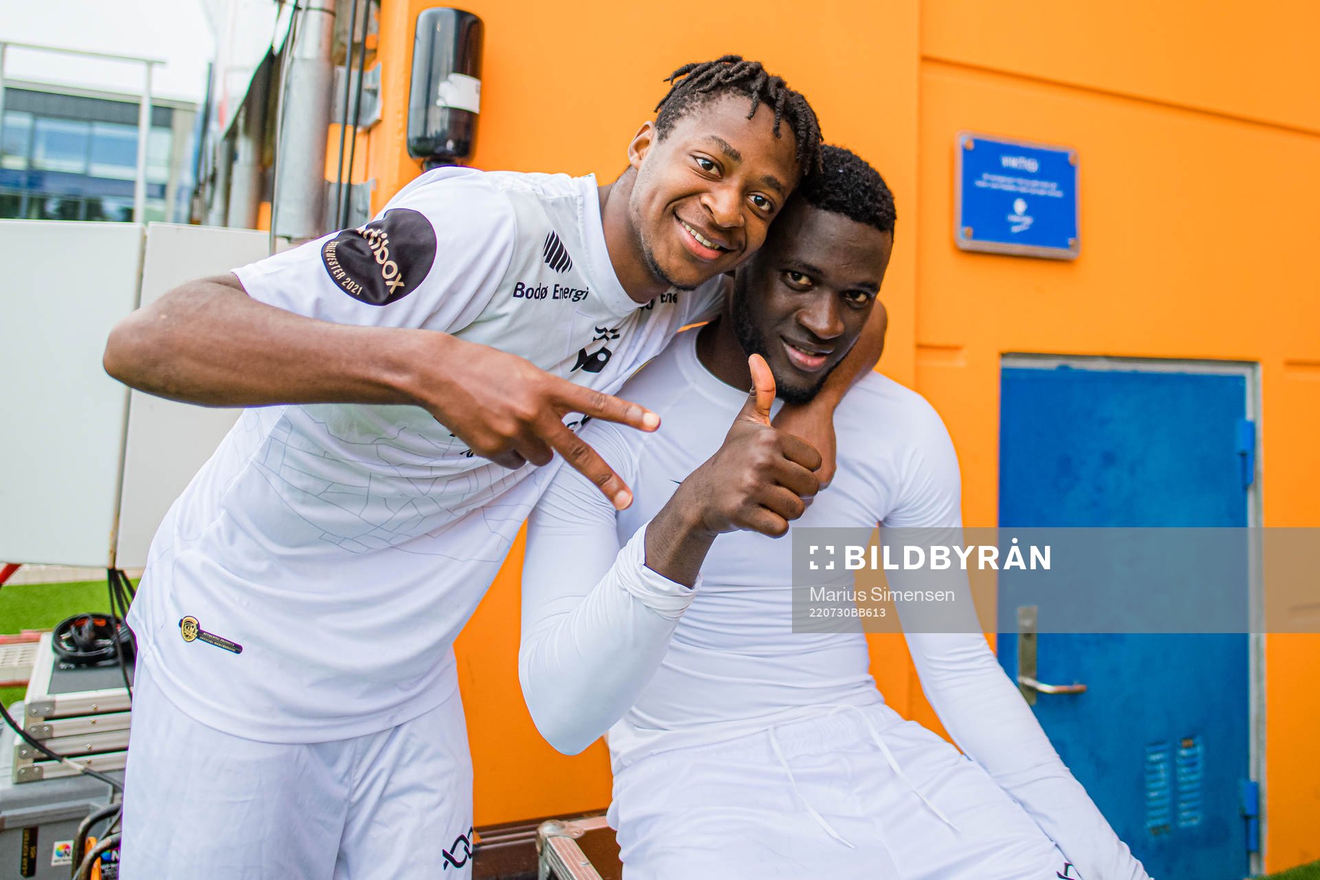Joel Mugisha and Victor Okoh Boniface of Bodø/Glimt