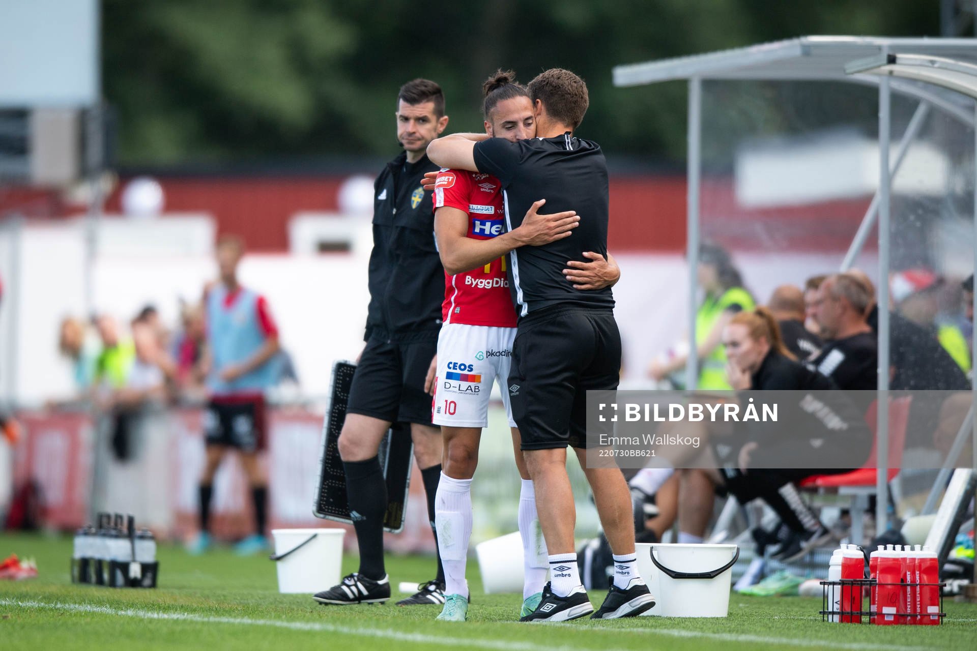 Degerfors Dijan Vukojevic och tränare Andreas Holmberg