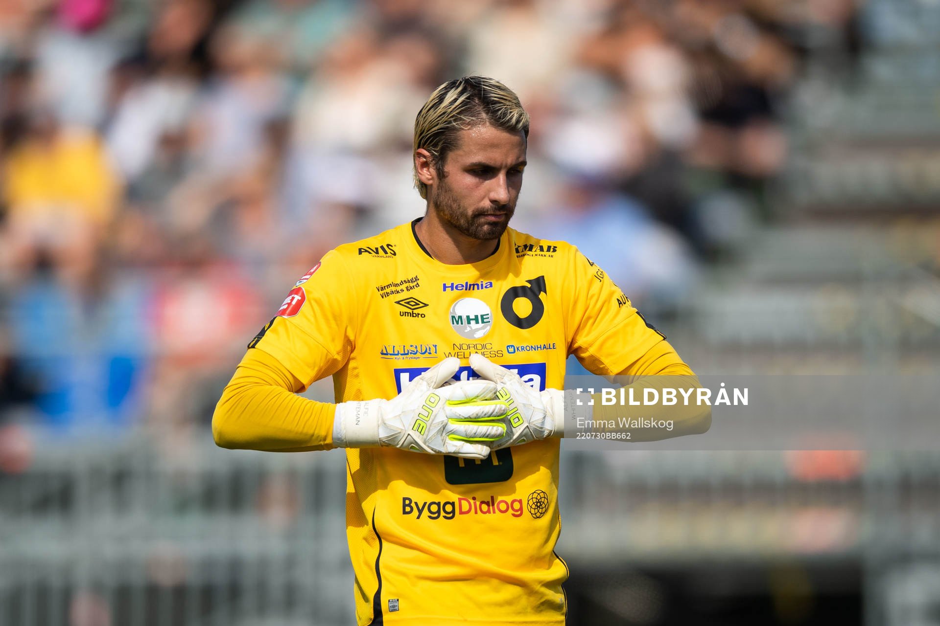 Degerfors målvakt Alfie Malik Whiteman deppar