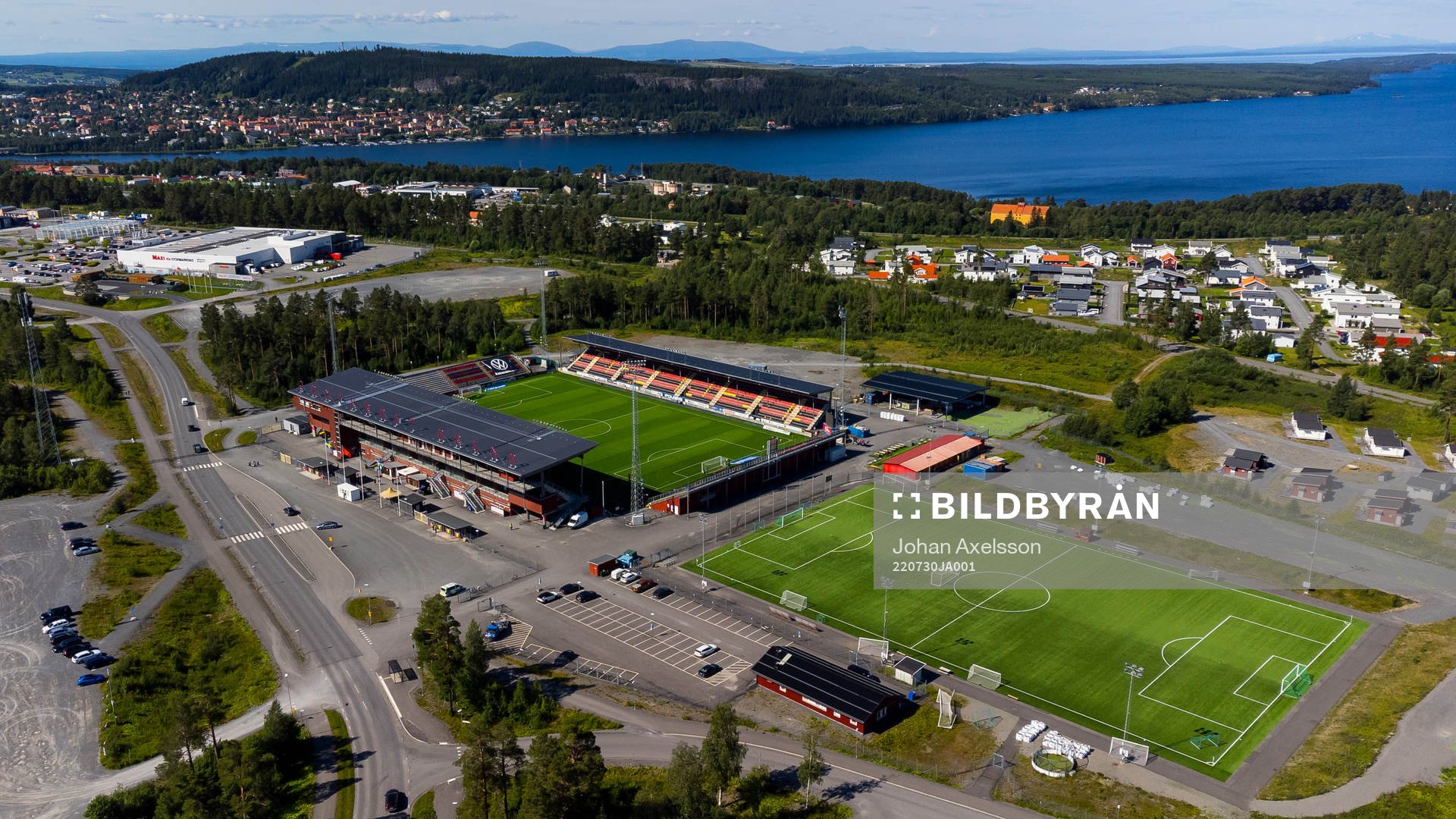 Jämtkraft Arena inör fotbollsmatchen i Superettan mellan