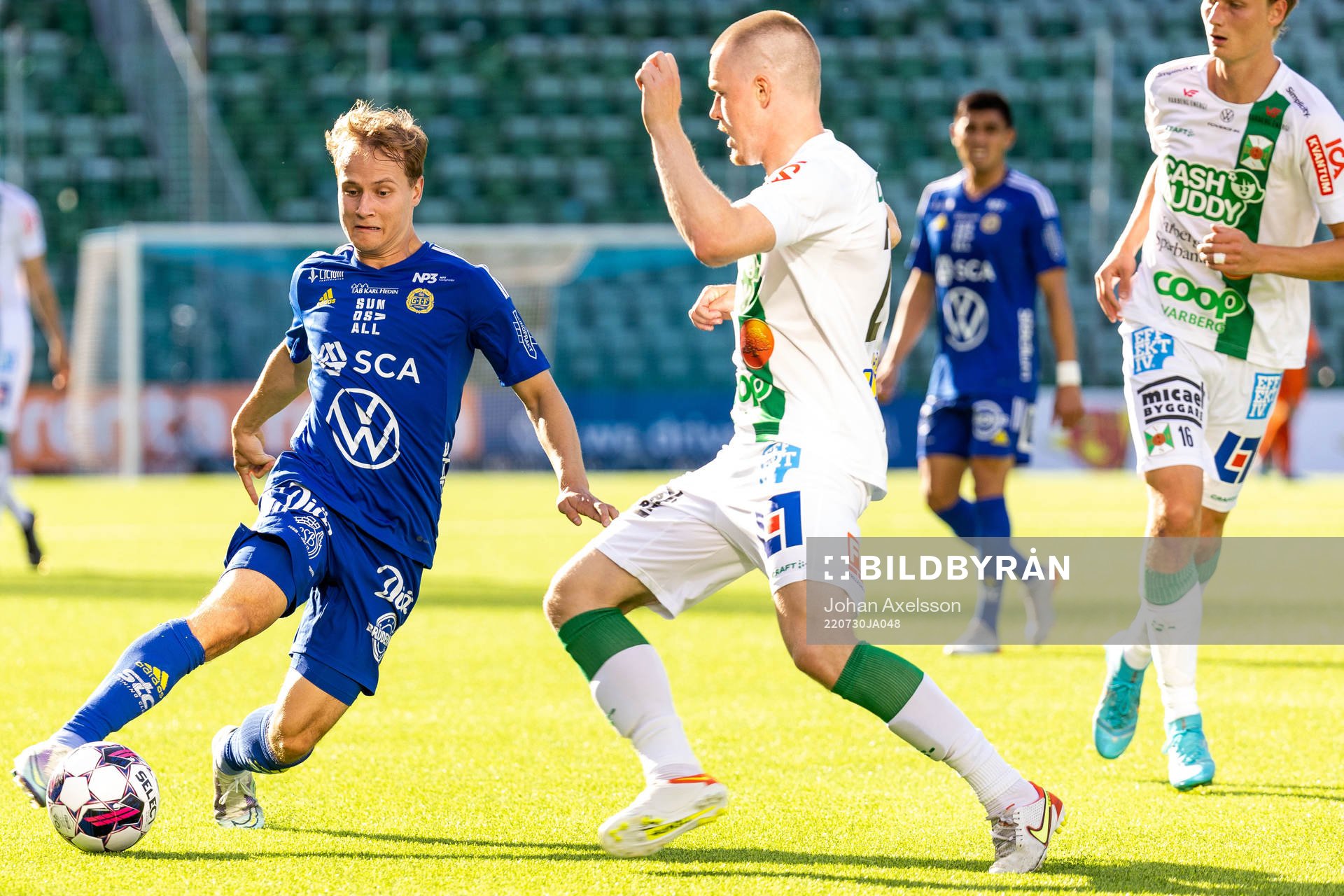 Sundsvalls Saku Ylätupa under fotbollsmatchen i Allsvenskan mellan GIF Sundsvall och Varberg den 30 juli 2022 i Sundsvall. 
