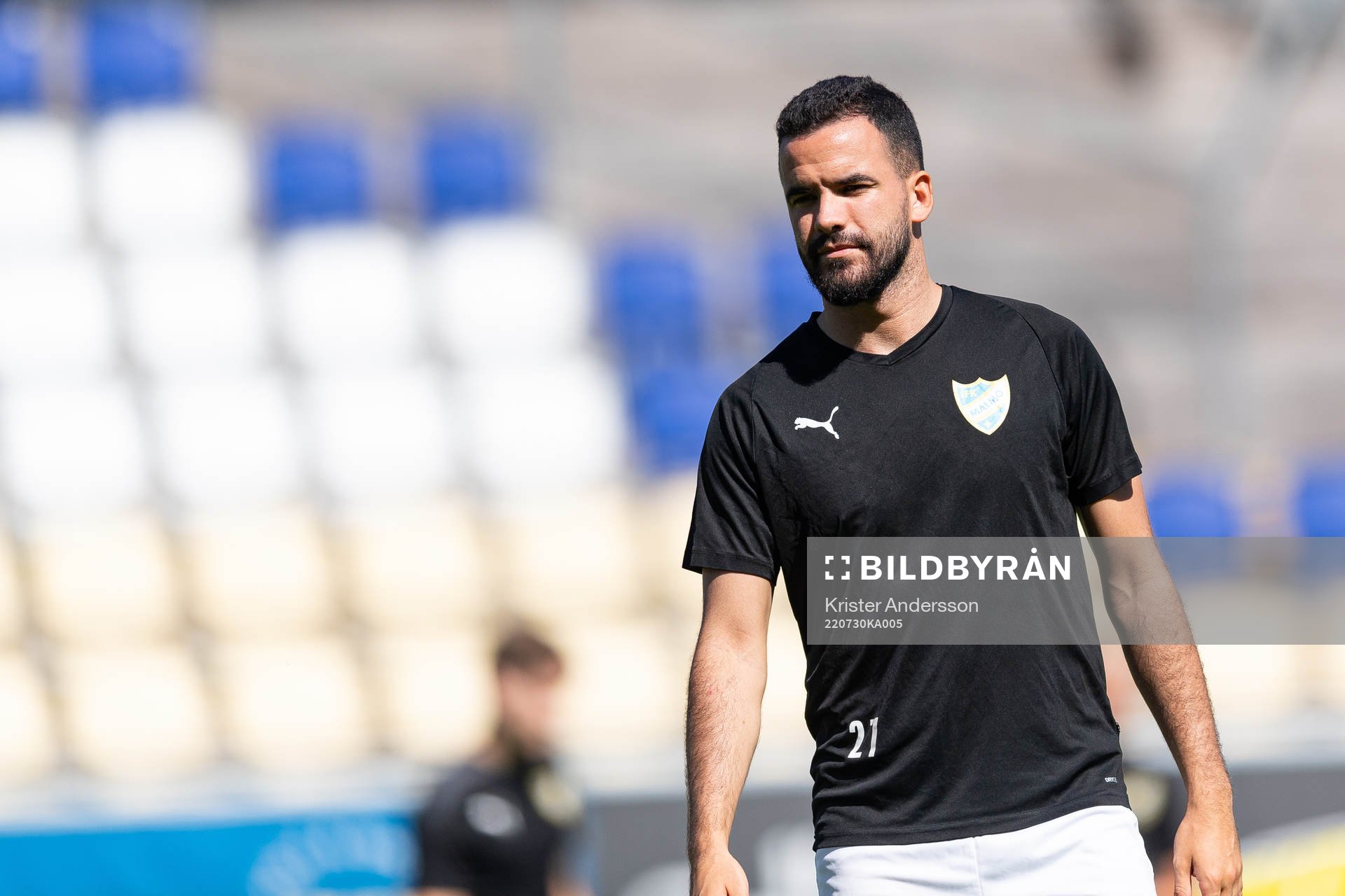 IFK Malmös Granit Stagova före fotbollsmatchen i Ettan
