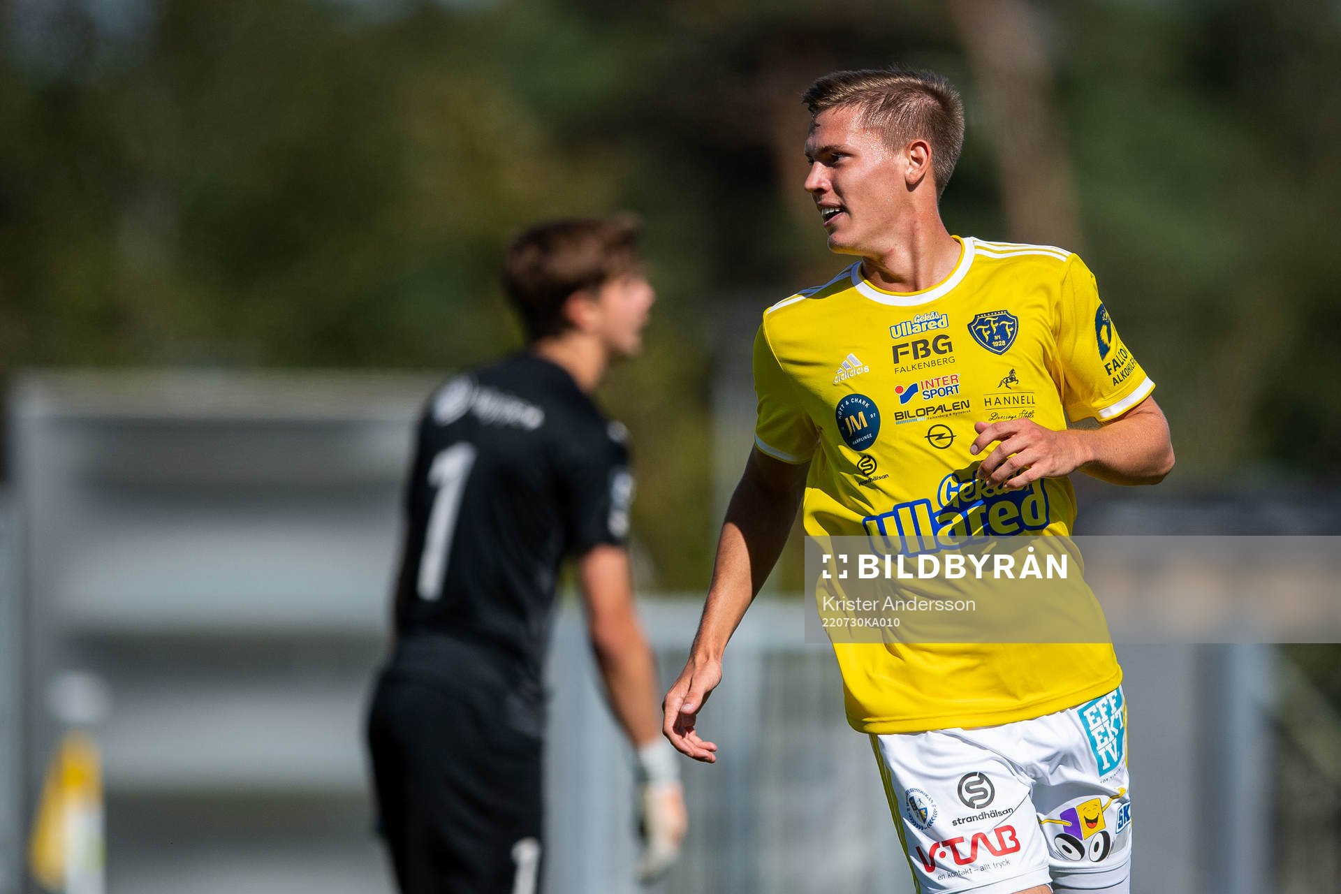 Falkenbergs Taylor Silverholt jublar