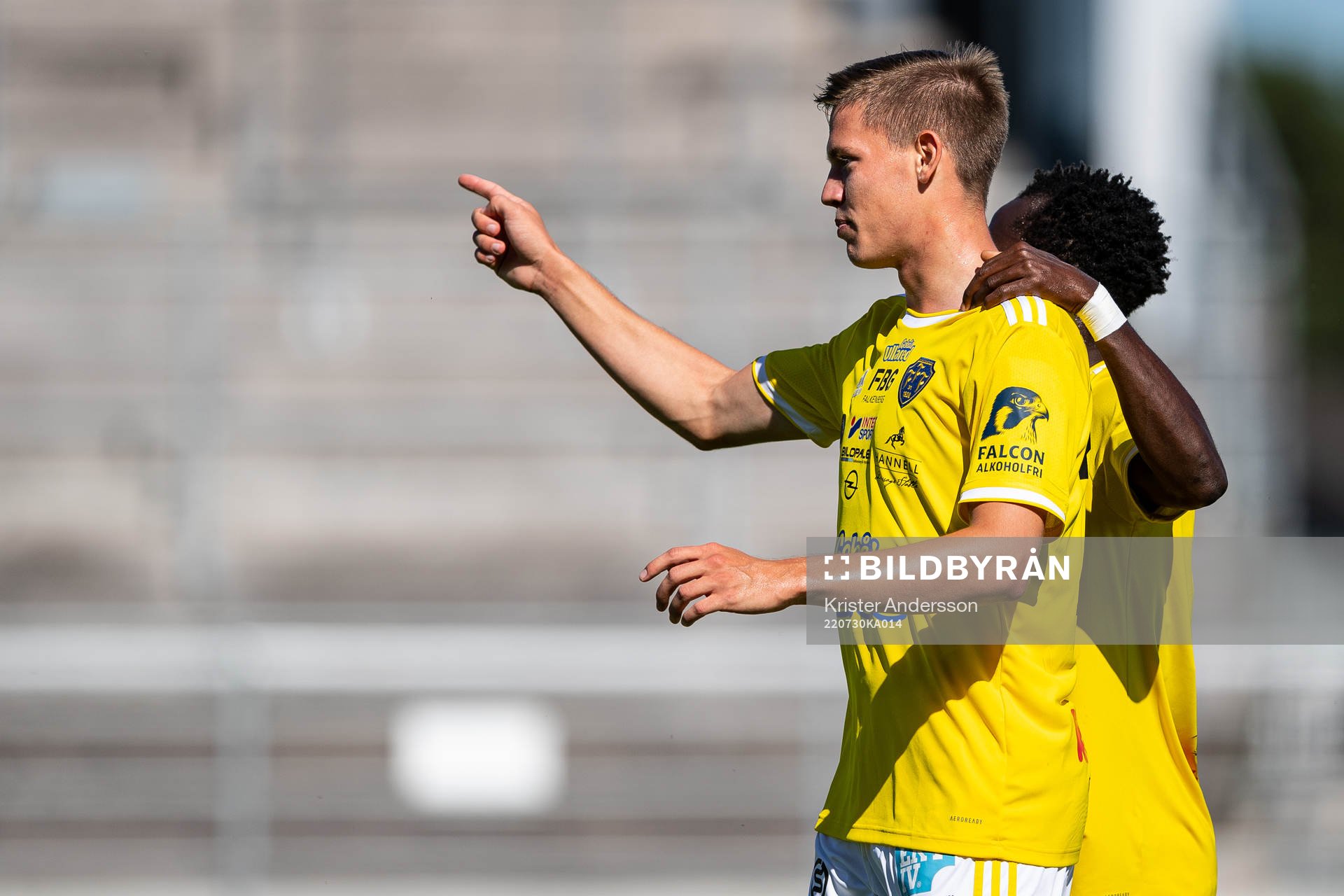 Falkenbergs Taylor Silverholt jublar