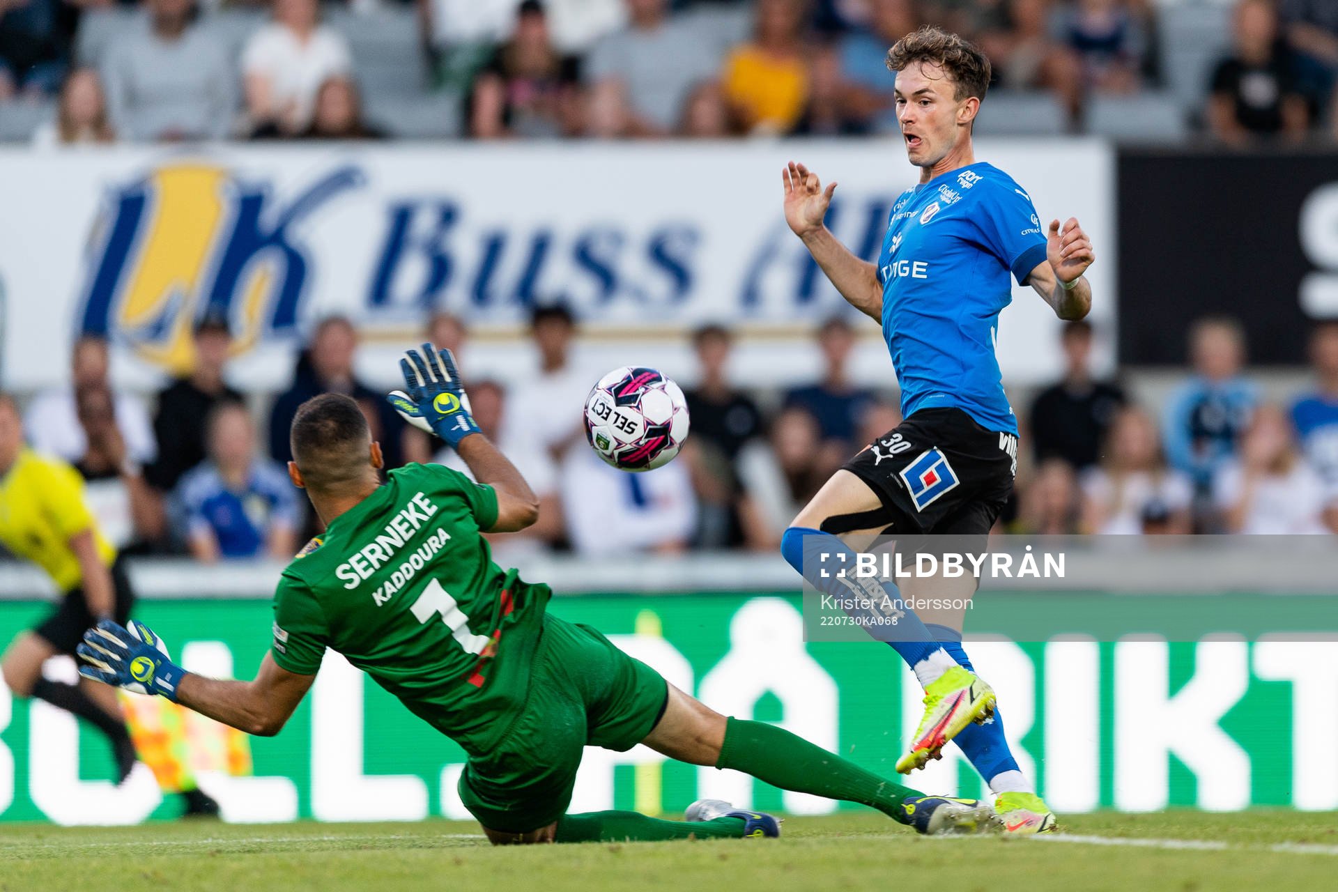 Halmstads Alexander Johansson gör 1-0