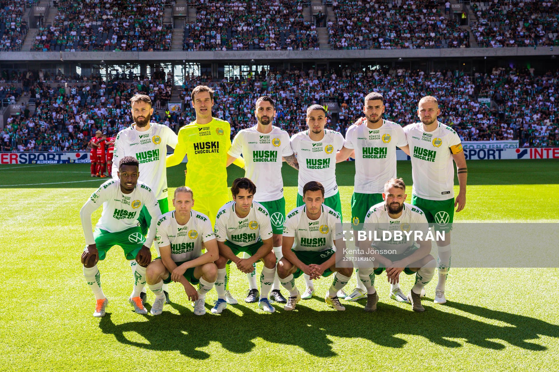 Hammarbys startelva med Simon Sandberg, målvakt Davor