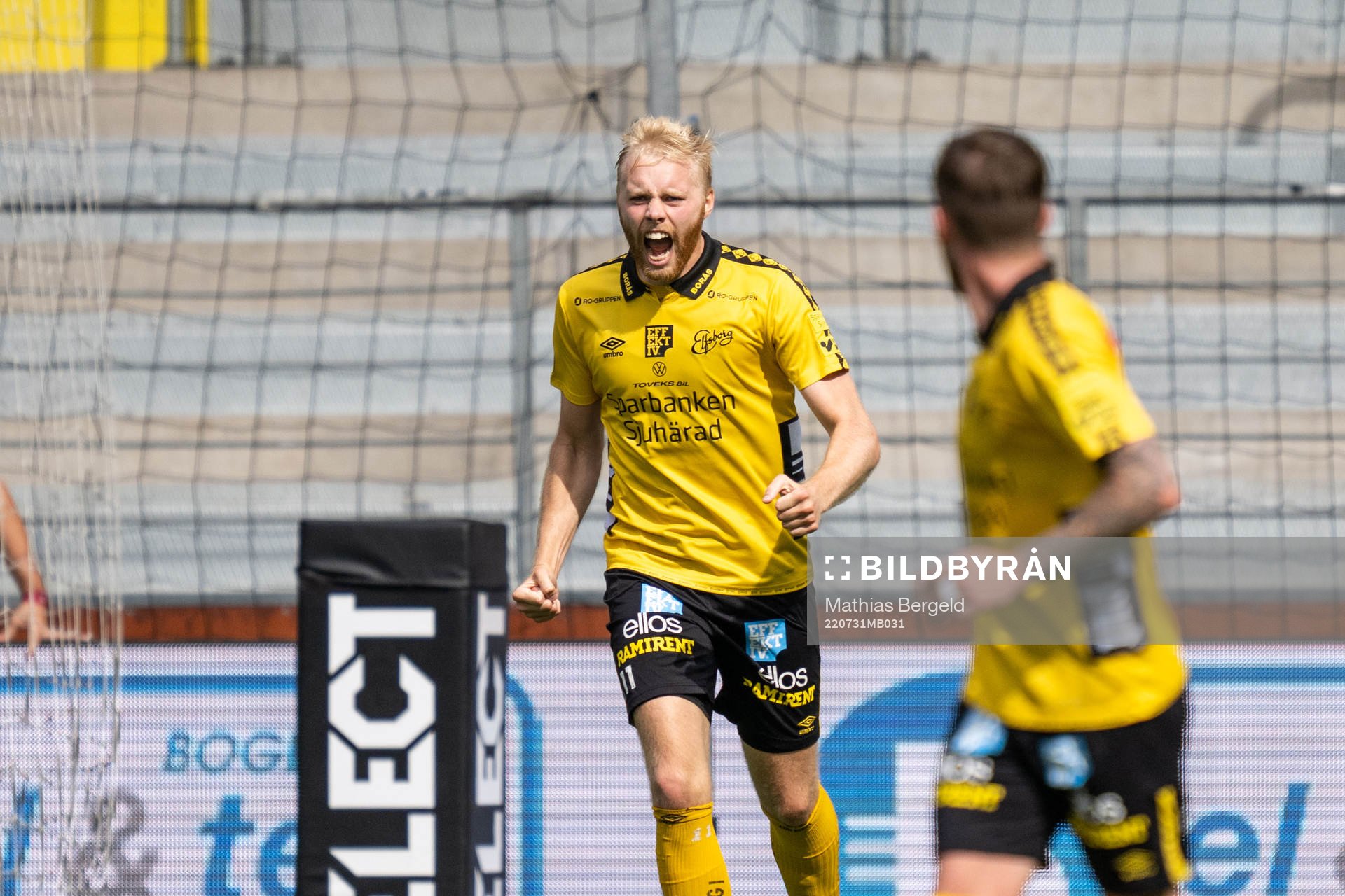 Elfsborgs Sveinn Guðjohnsen jublar