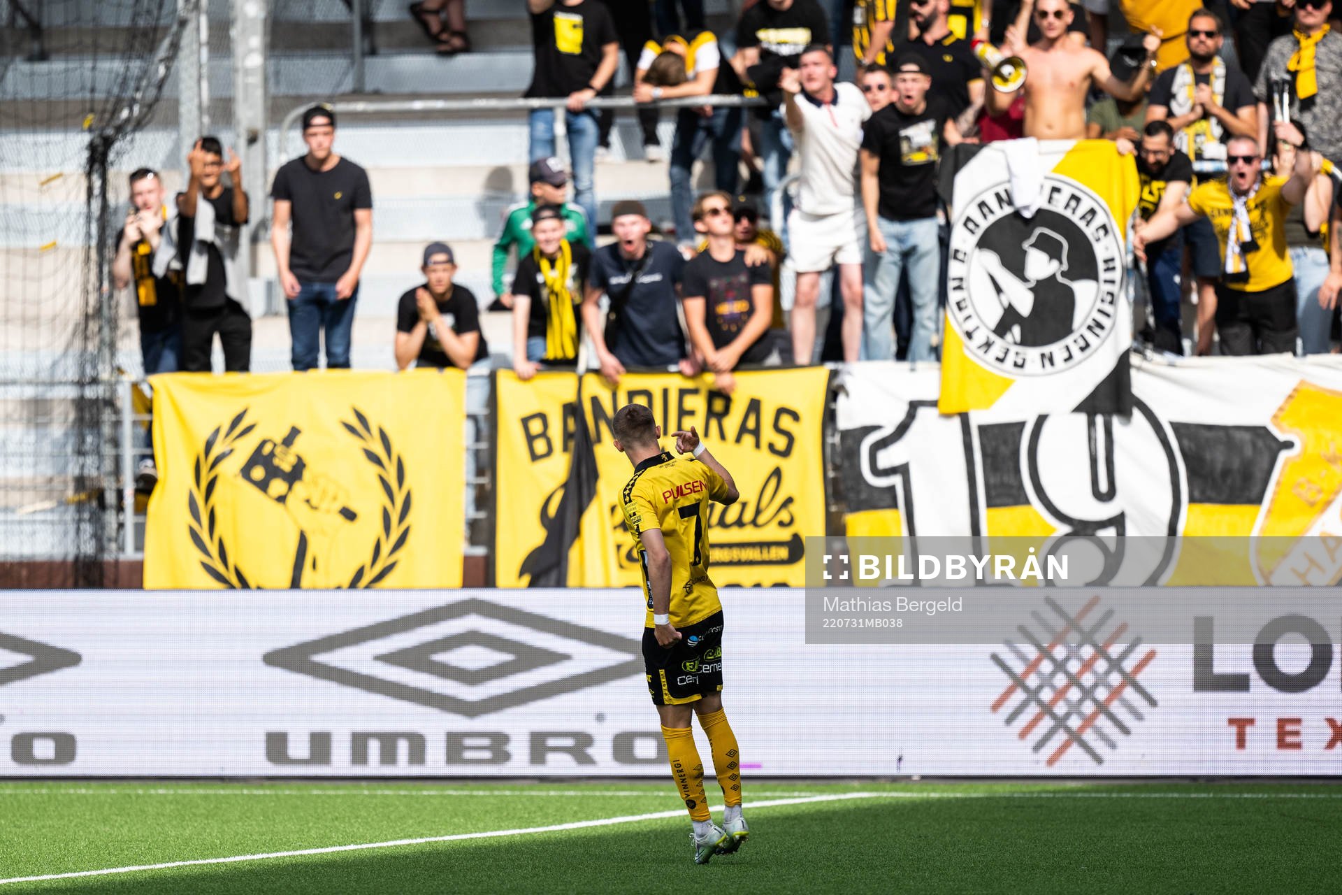 Elfsborgs Jacob Ondrejka jublar efter 4-4 under fotbollsmatchen i Allsvenskan mellan Elfsborg och Häcken den 31 juli 2022 i Borås. 