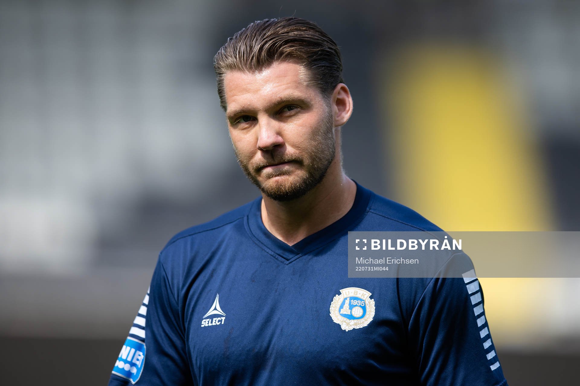 Utsiktens Karl Bohm innan fotbollsmatchen i Superettan