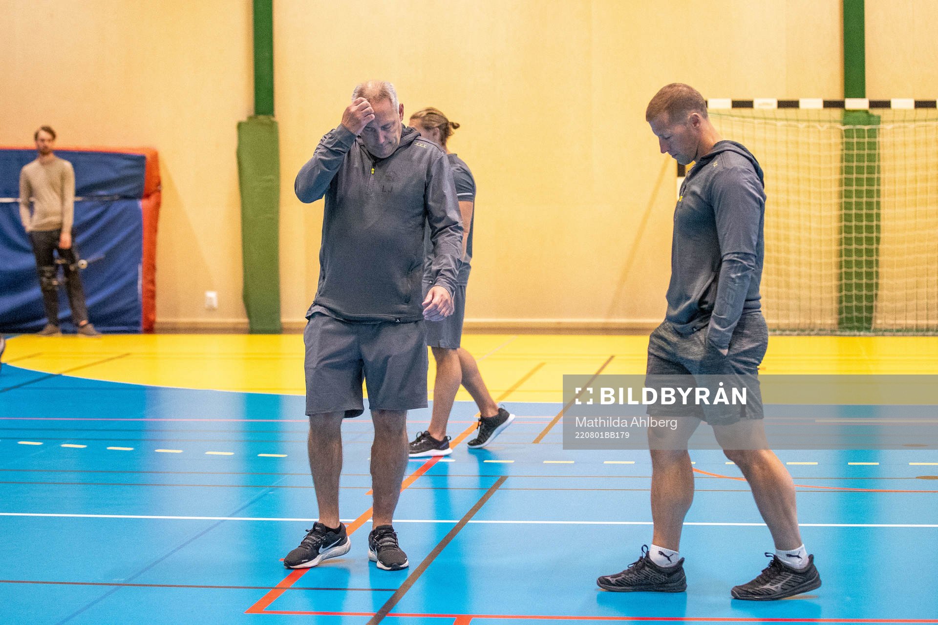 Assisterande tränare Lars Johansson och tränare Cam Abbott