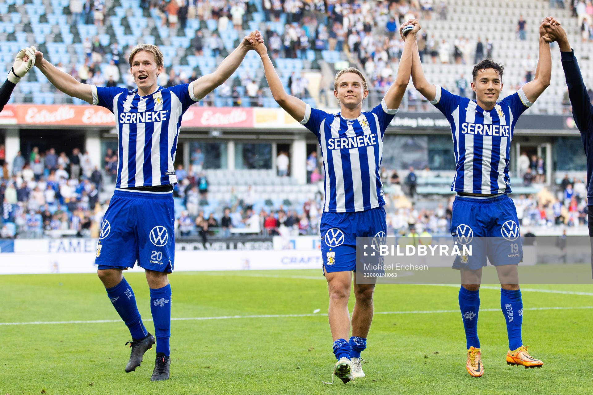 IFK Göteborgs Johan Bångsbo, Linus Carlstrand och Hussein