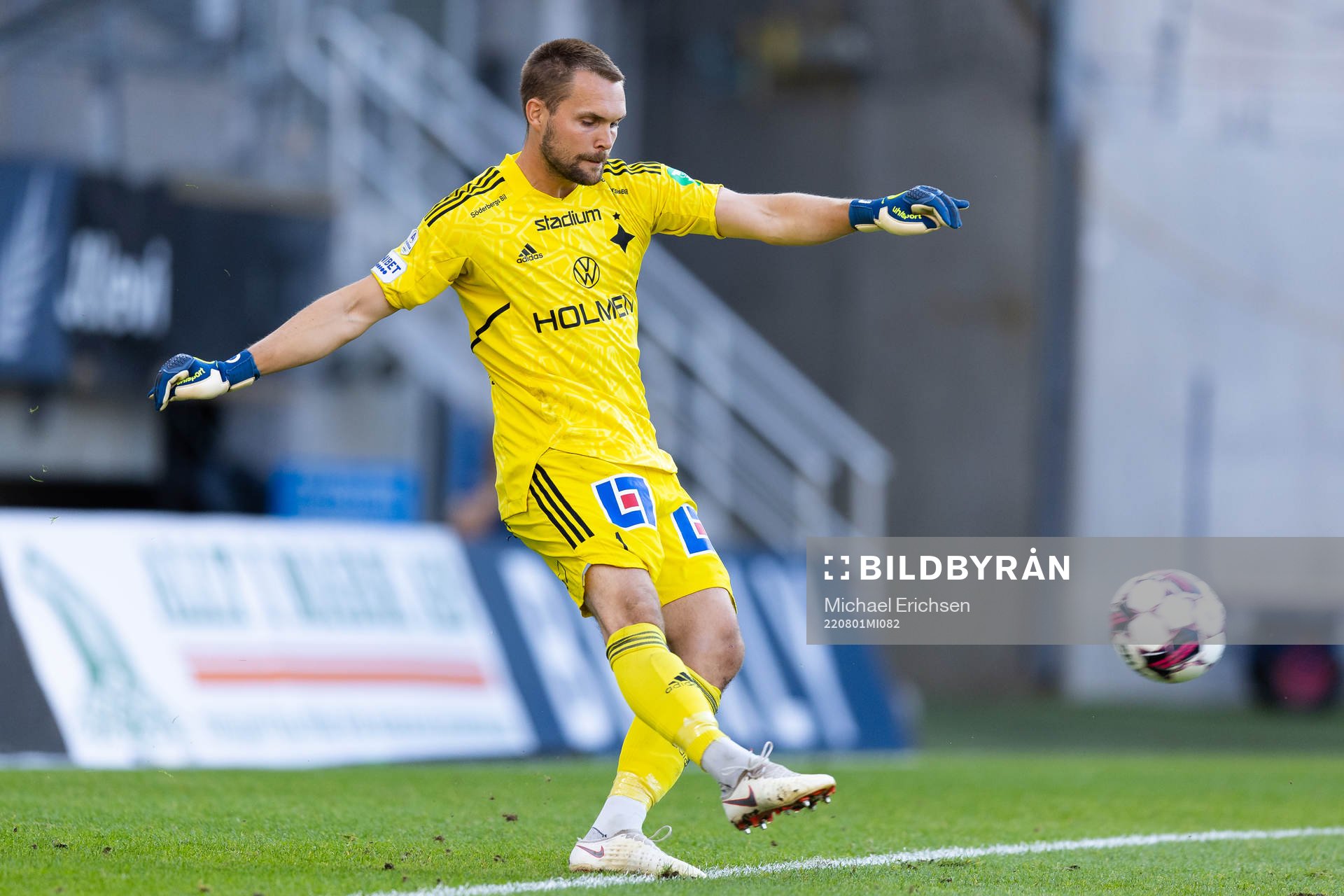 IFK Norrköpings målvakt Oscar Jansson under fotbollsmatchen i Allsvenskan mellan IFK Göteborg och IFK Norrköping den 1 augusti 2022 i Göteborg.