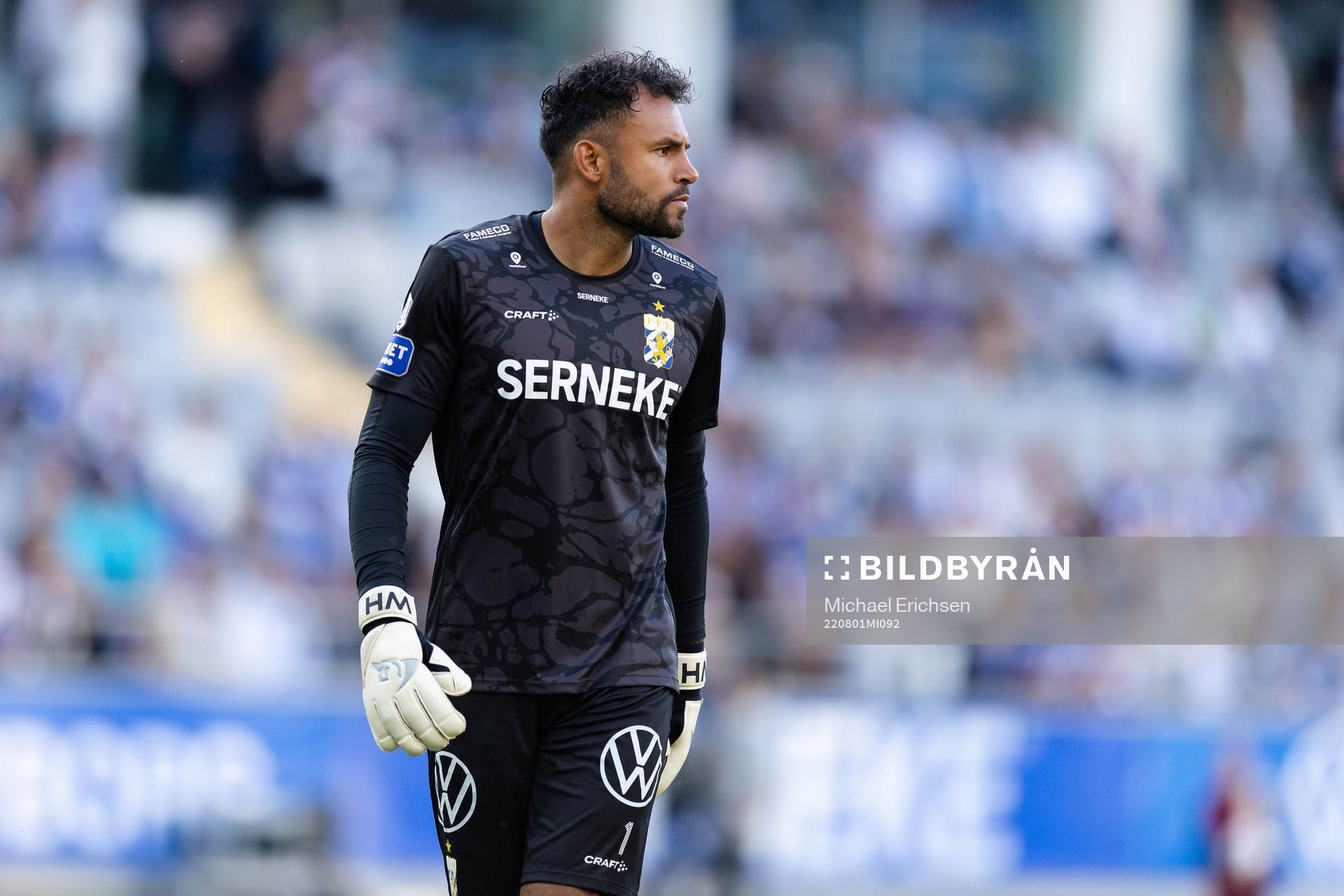 IFK Göteborgs målvakt Warner Hahn under fotbollsmatchen i Allsvenskan mellan IFK Göteborg och IFK Norrköping den 1 augusti 2022 i Göteborg.