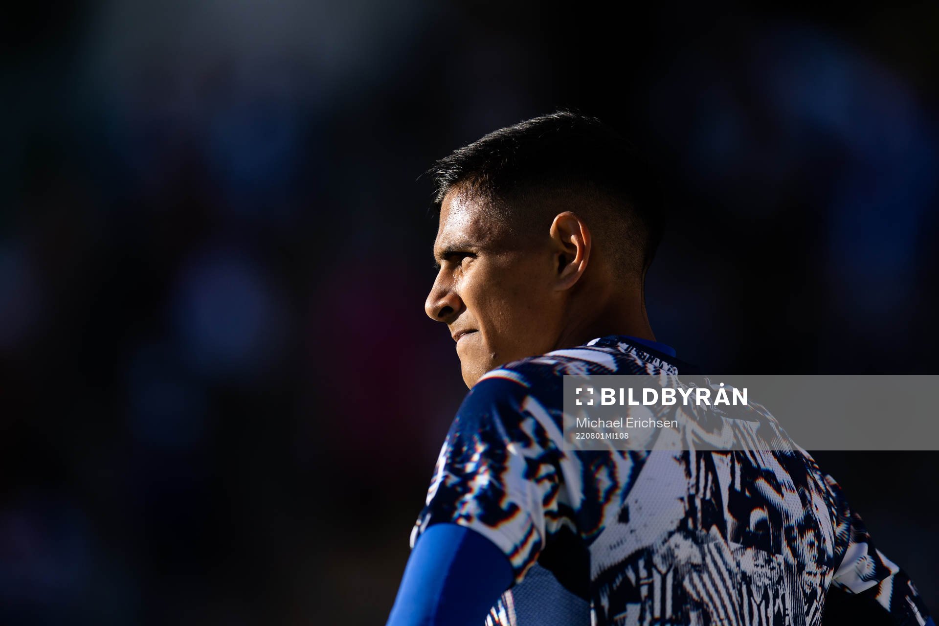 IFK Göteborgs målvakt Gustav Lillienberg innan fotbollsmatchen i Allsvenskan mellan IFK Göteborg och IFK Norrköping den 1 augusti 2022 i Göteborg.