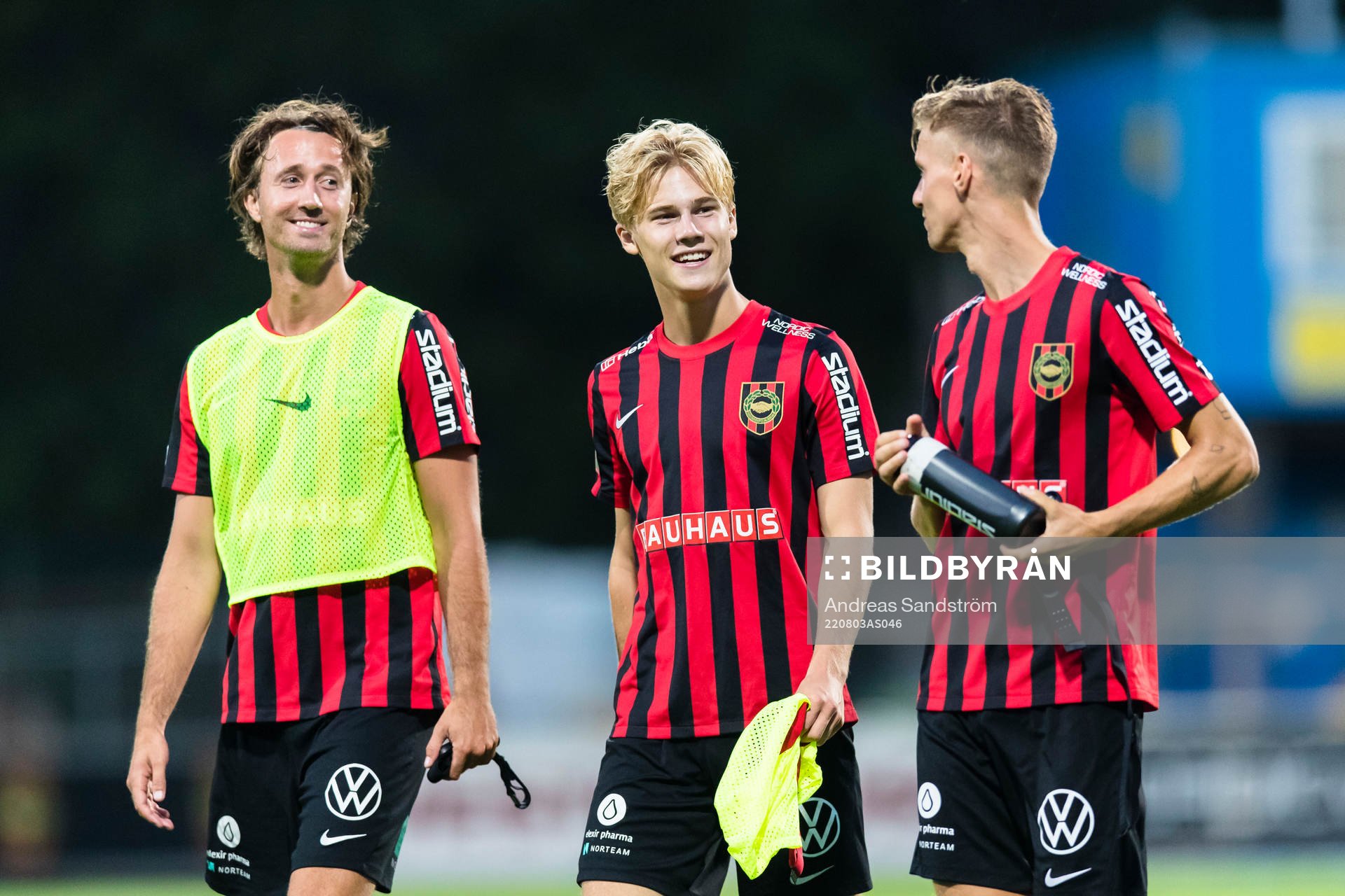 Brommapojkarnas Philip Hellqvist, Theo Bergvall och Samuel