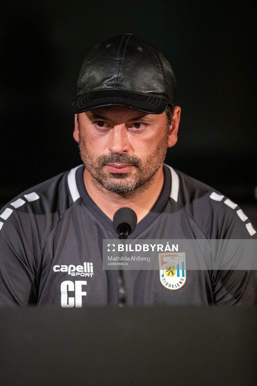 Carlos Fangueiro, head coach during a Press conference with Diddeleng on August 3, 2022 in Malmö. 