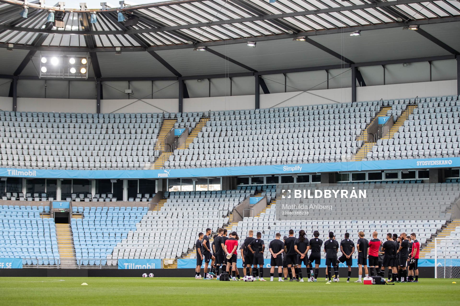 Players of Diddeleng during a training session with Diddeleng on August 3, 2022 in Malmö. 
