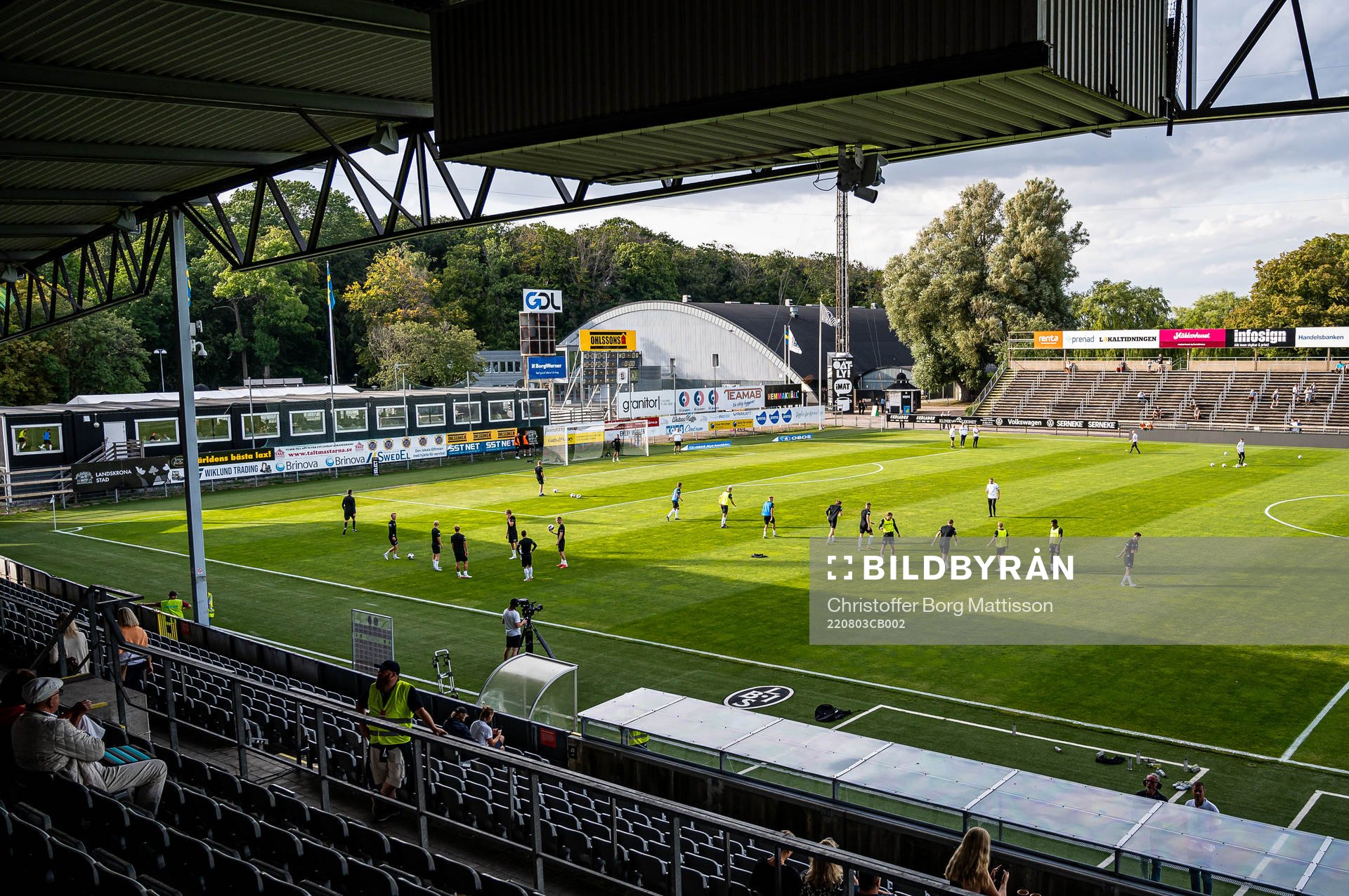 Landskrona IP interiör inför fotbollsmatchen i Superettan mellan Landskrona och Skövde AIK den 3 augusti 2022 i Landskrona.